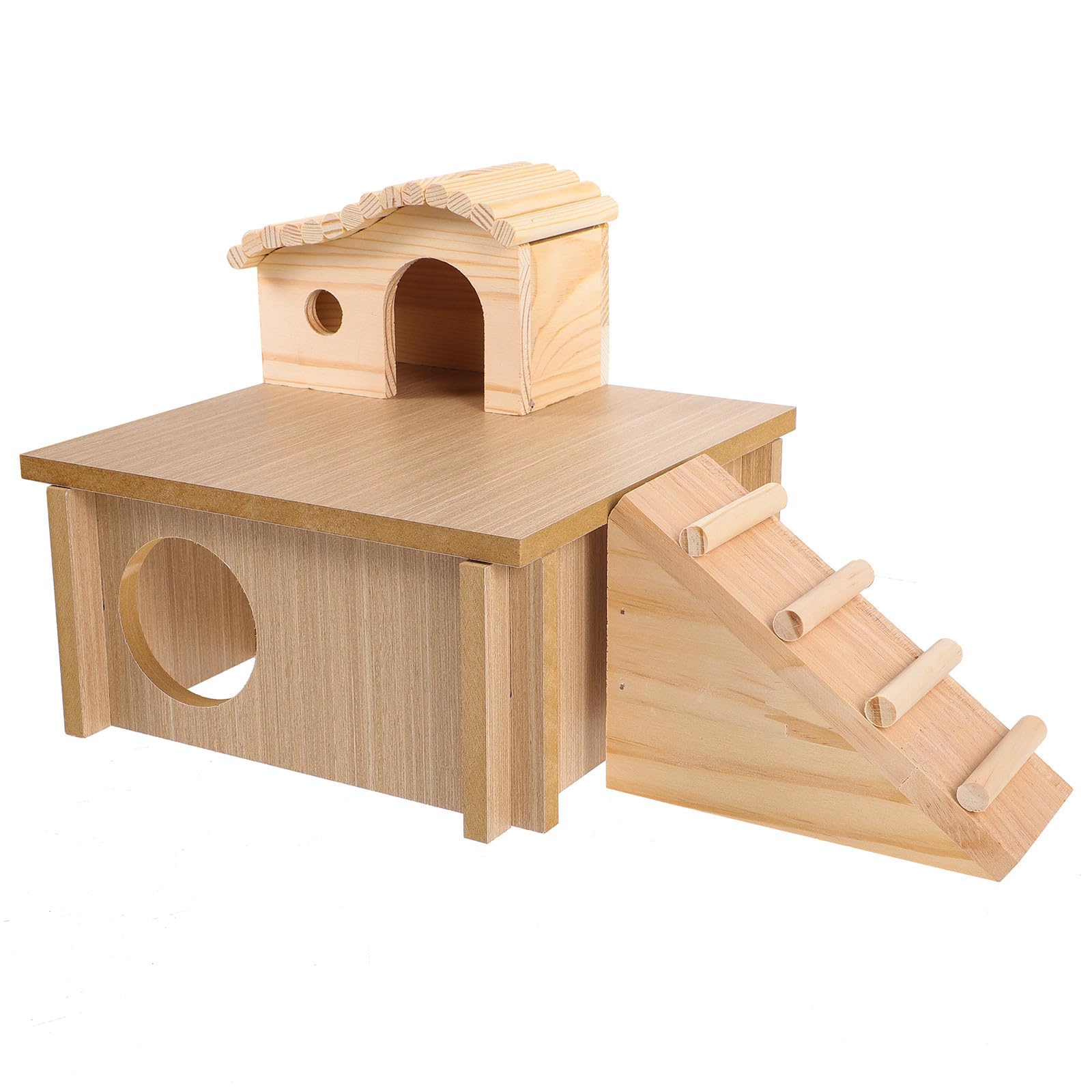 FOMIYES Hamsterversteck mit Kletterleiter und Plattform für Chinchillas