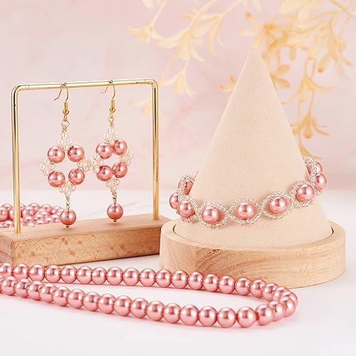 Miniatura 3 de KISSITTY 105 unidadeshebra de 516 pulgadas de cristal brillante de satén coral redondo perlas espaciadoras cuentas sueltas de 0.315 in para