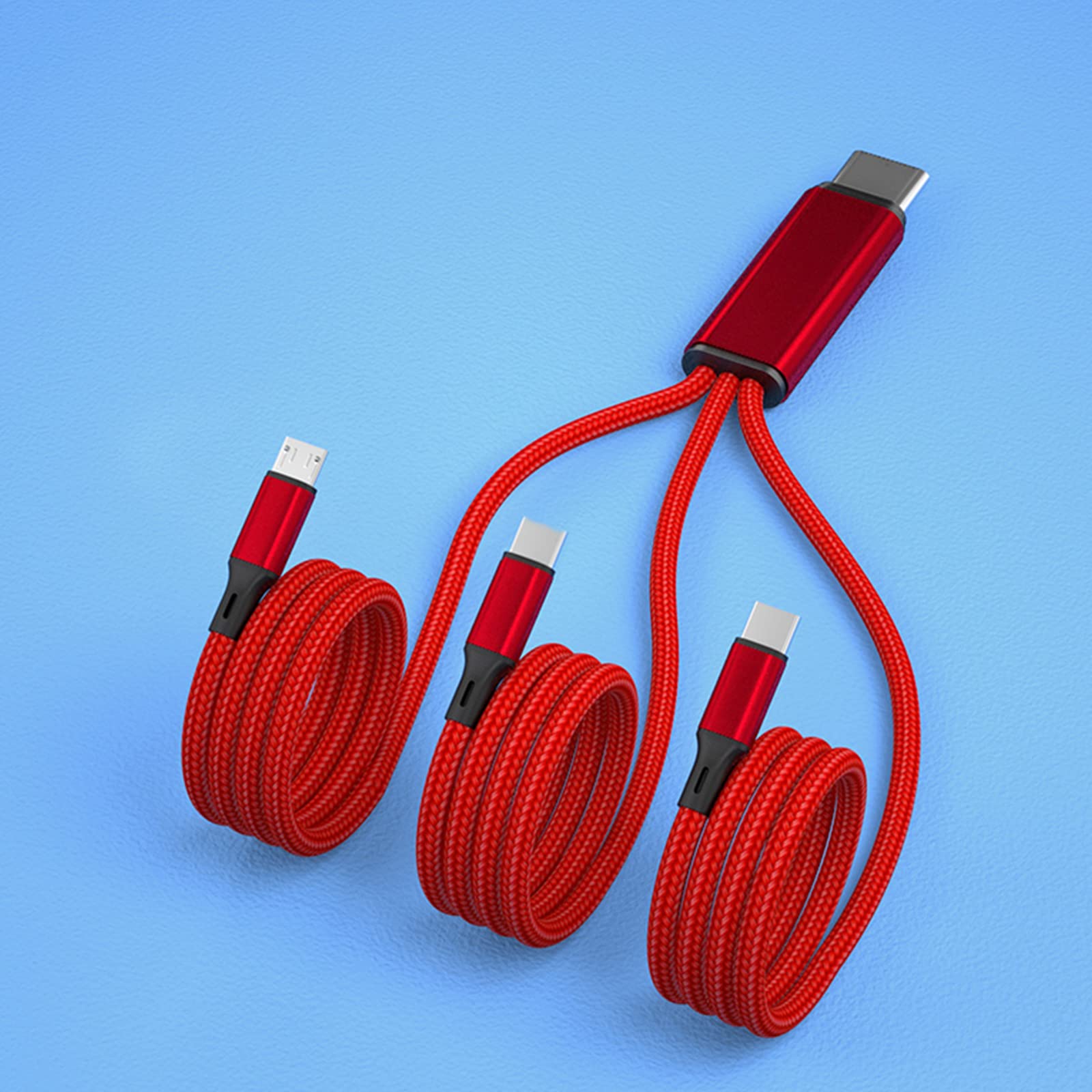 2 A kabel do ładowania Multi USB 3 w 1 uniwersalny przewód nylonowy pleciony 3-1