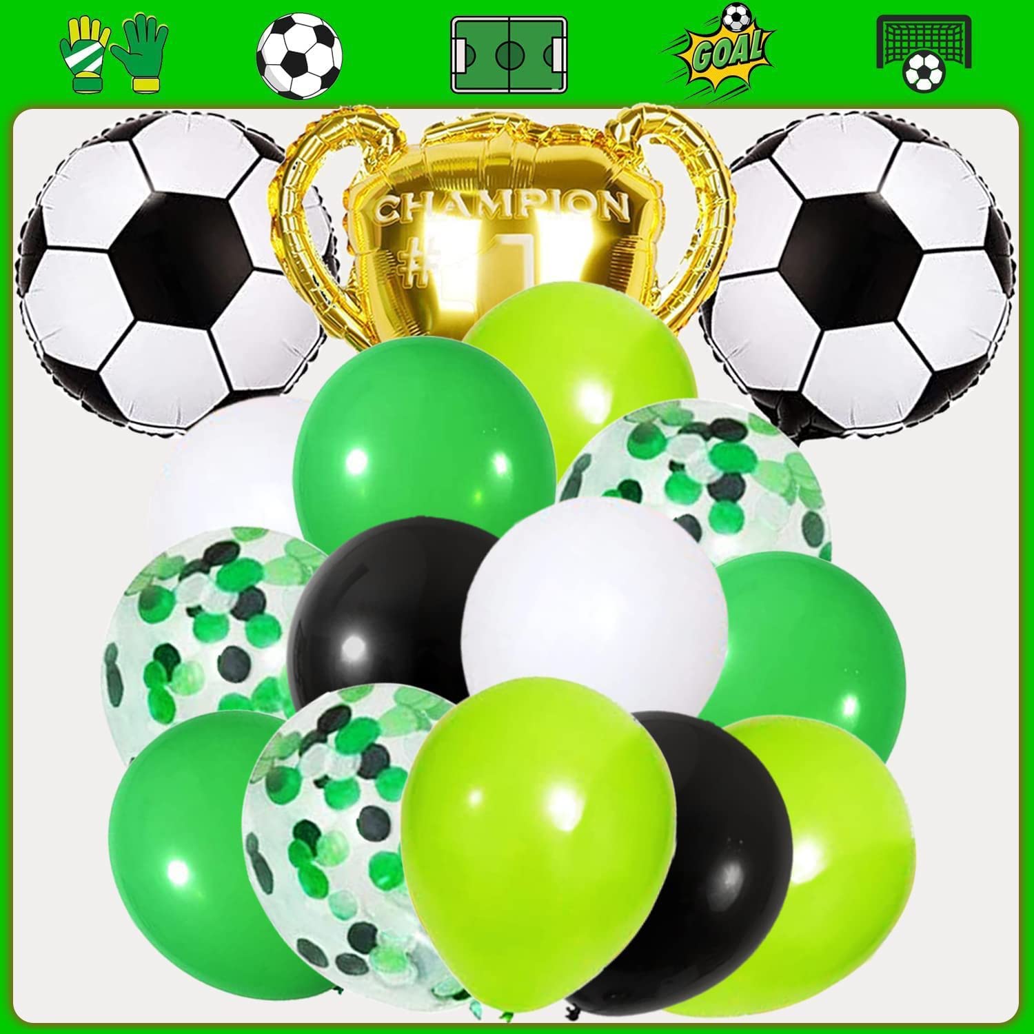 94PCS Football Ballons Arche Kit, Fournitures De Fête De