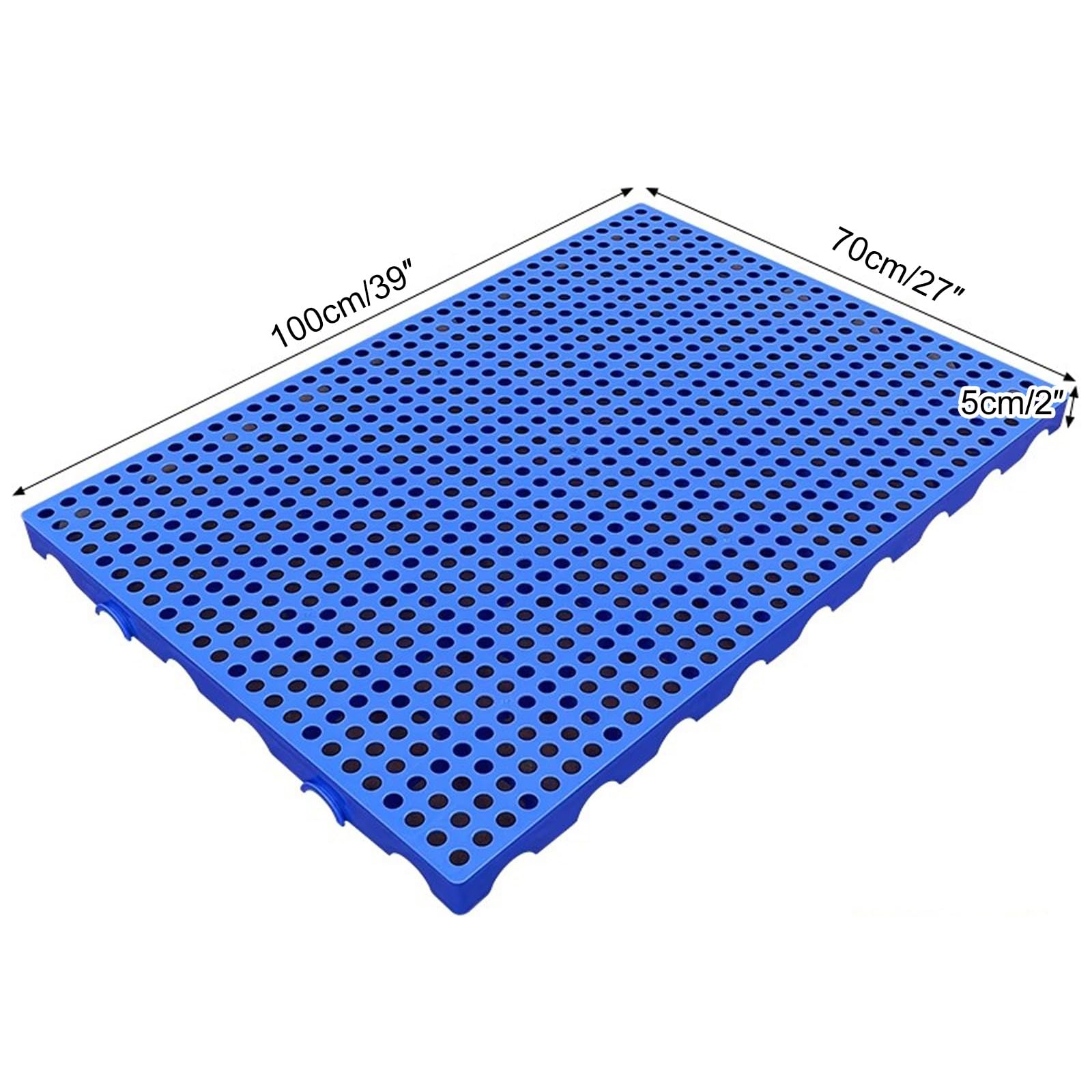 Pallet in plastica, Bancale pellet, Griglie traspiranti in HDPE, Scaffali per articoli, Pallet da pavimento leggeri e impilabili, per garage, Supermercati e seminterrati(100x70cm/39x27in)