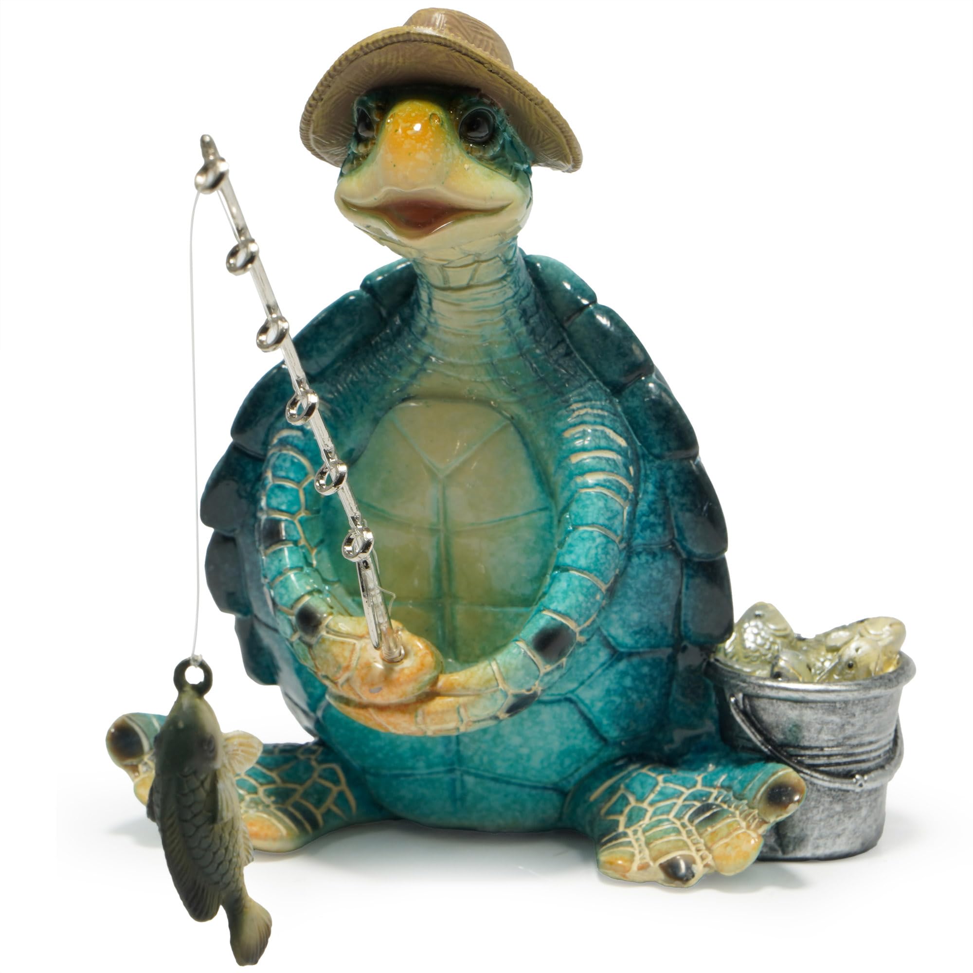 Sea Turtle Jewelry Box - Hand-Painted Resin Keepsake Box - Ocean Themed Home Decor & Gift