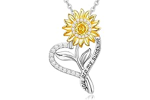 You Are My Sunshine' Gold Plated Sunflower Necklace