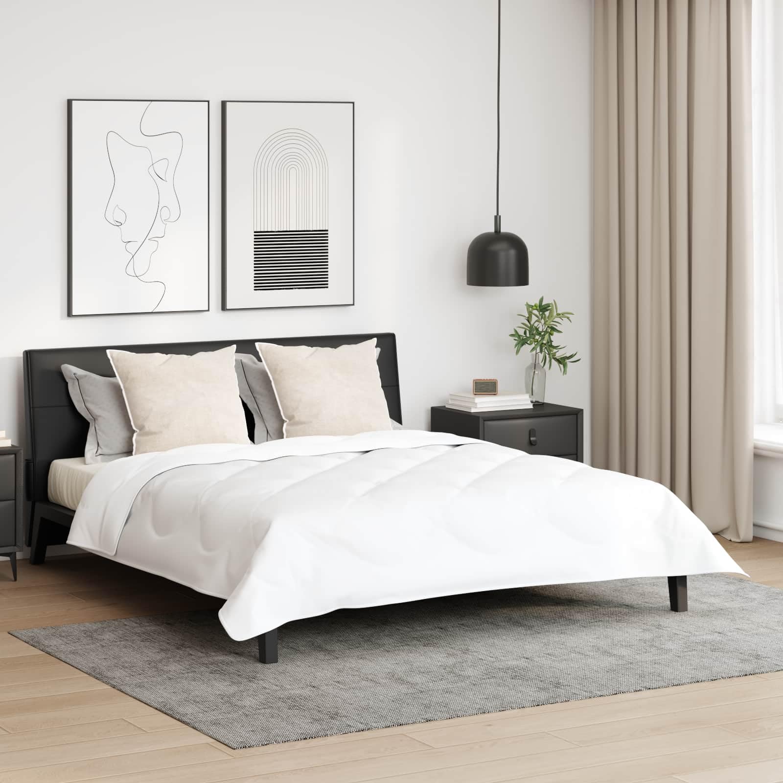 2 almohadas de 80 x 80 cm de algodón blanco transpirable con relleno suave para almohadas de dormir, cojín cervical, soporte ergonómico para dormir de lado, boca abajo, lavables