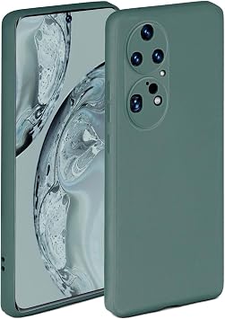 ONEFLOW Soft Case for Huawei P50 Pro, Silicone Case with Camera Protection, Raised Display Protection, Blue