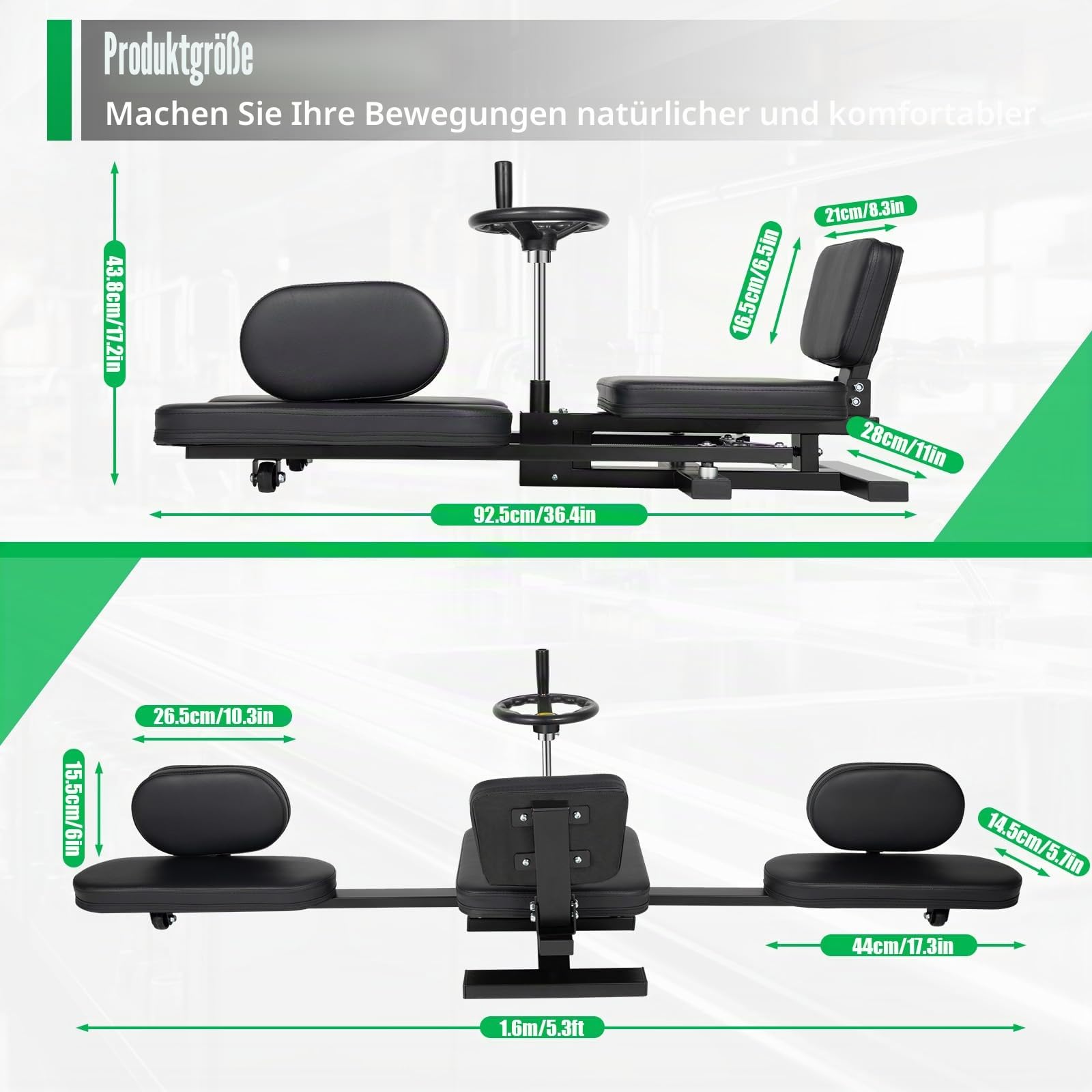 Beinstrecker Maschine I Mechanischer Spagattrainer mit 200° Streckwinkel und 100kg Tragfähigkeit I Spagattrainer Fitnessgeräte Beinstretcher Geeignet für Yoga-, Fitness- und Tanzbegeisterte