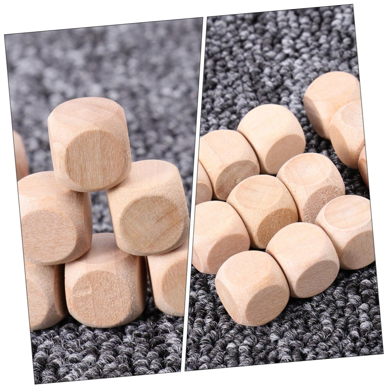 50 Stück Holzwürfel Blanko – 20 Mm, Unbehandelt – Zum Bemalen, Basteln & Für Spiele – Inkl. Aufbewahrungstasche