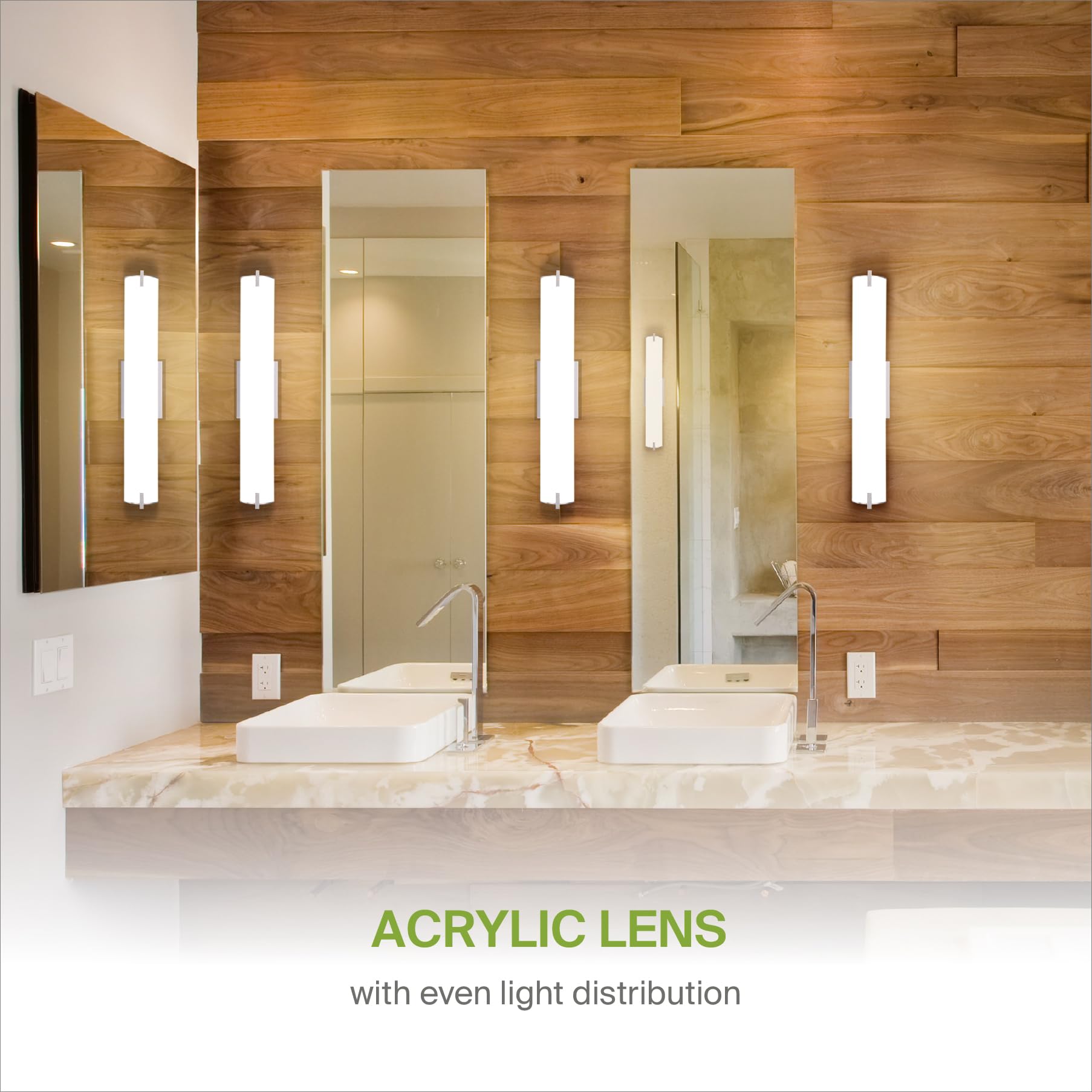 ASD LED 36" Vanity Wall Mount Light Fixture, Linear Bathroom Lighting - View #10
