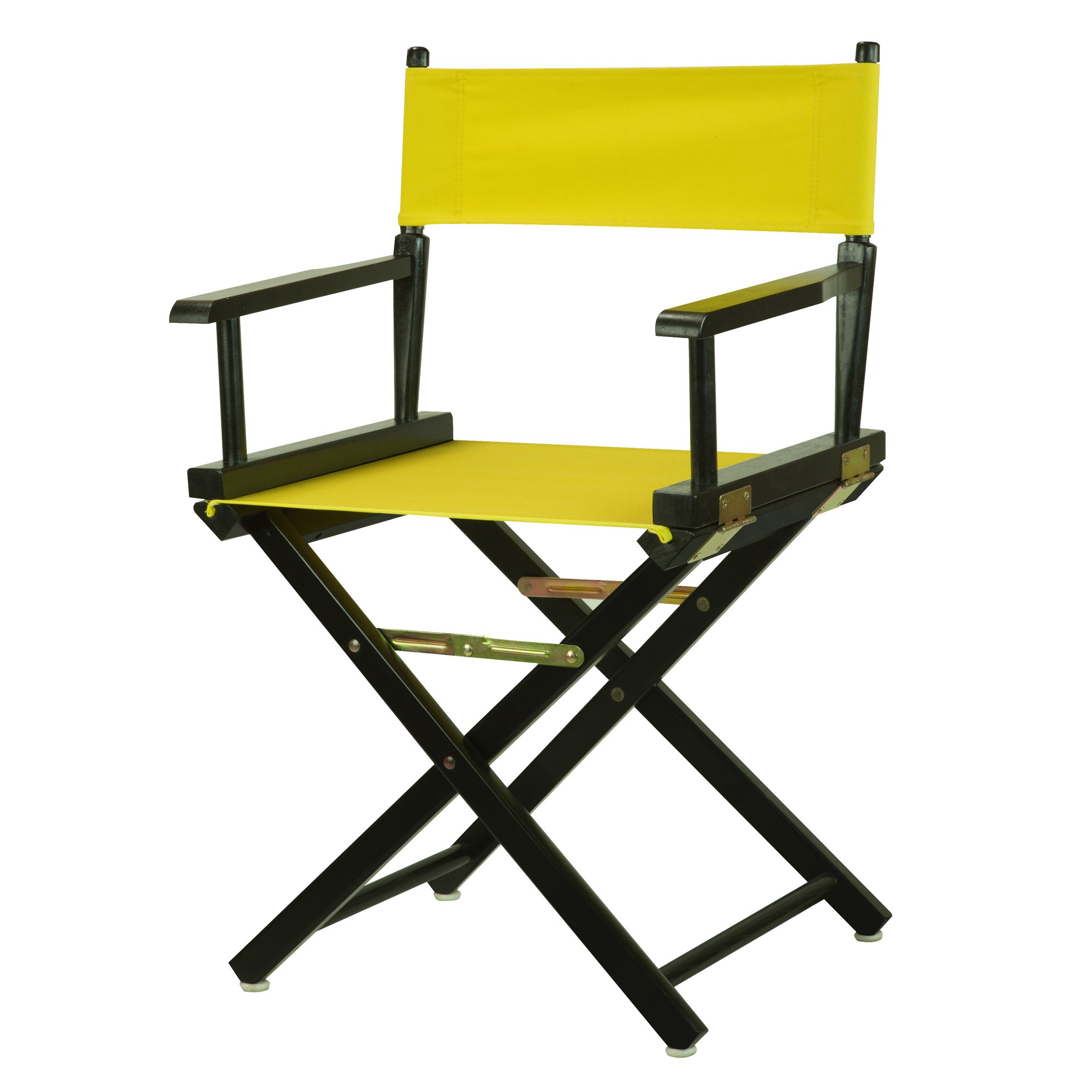 Casual Home Director's Chair ,Black Frame/Yellow Canvas,18" - Classic Height