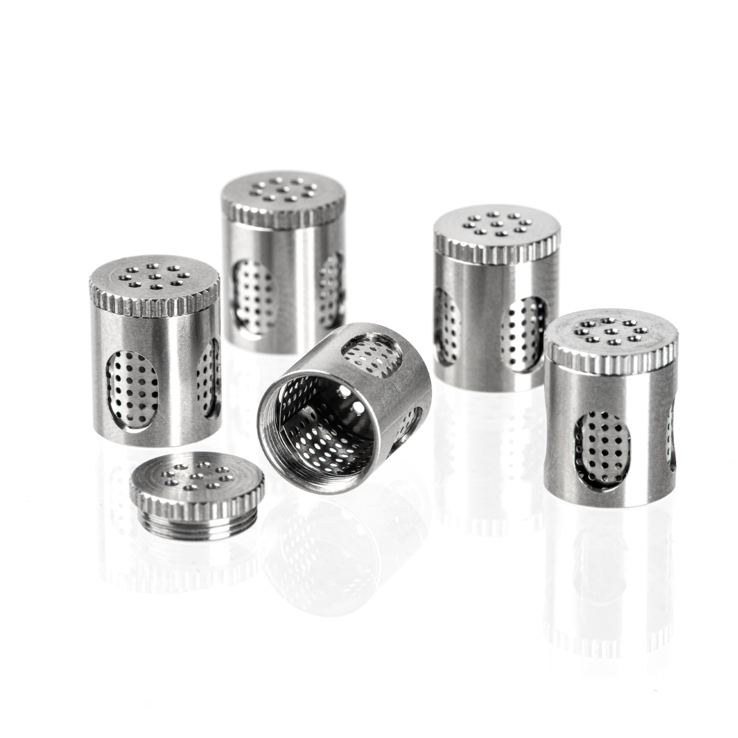 WOLKENKRAFT FX MINI (ULTRA) | ÄRiS (ULTRA) 10 Capsules doseuses pour herbes | Lot de 10 | en acier inoxydable | Accessoires d'origine pour vaporisateur WOLKENKRAFT FX MINI (ULTRA) et ÄRiS (ULTRA)