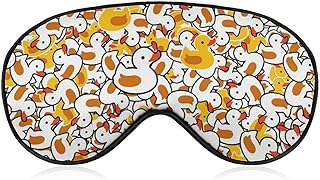 Sleep Mask Compatible with Cute Rubber Duck Eye Mask with Adjustable Strap, Breathable Eye Mask for Sleeping, Funny Eye Sleep Shade Cover