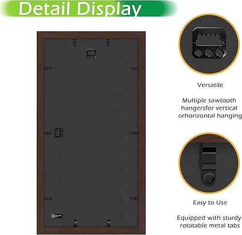 Vista 134 de FrameWorks Marco para póster de madera de 18 x 24 pulgadas, marcos clásicos de color negro mate con vidrio acrílico inastillable, fotos, pósters