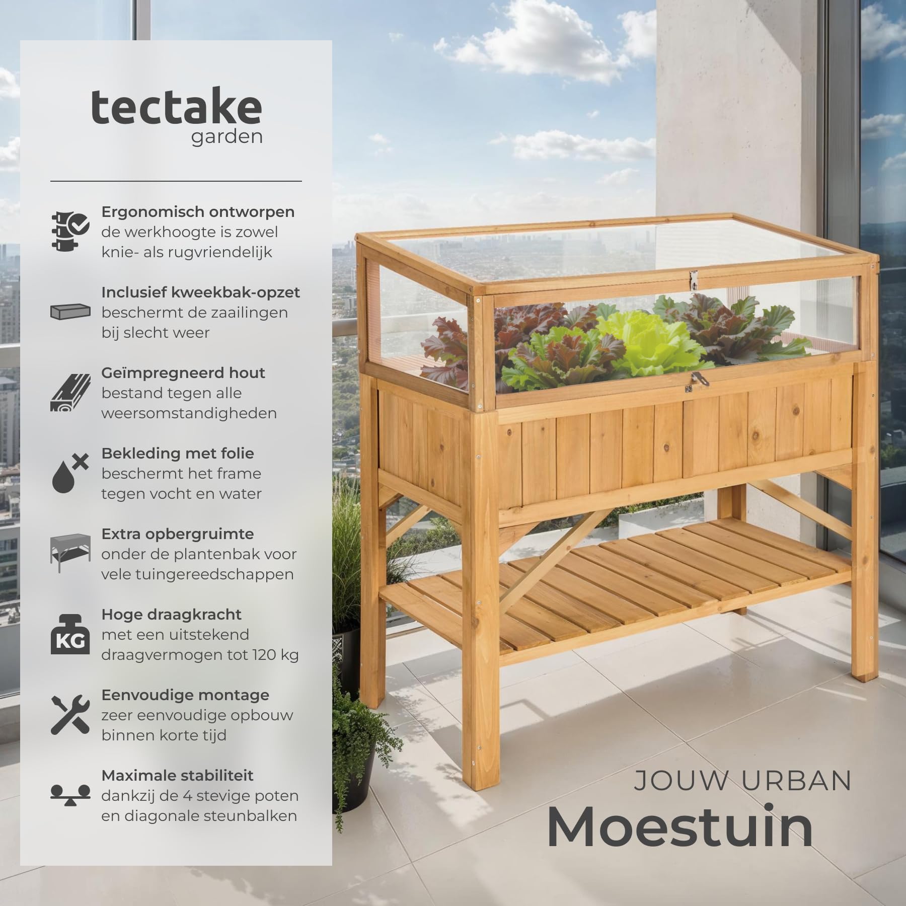 Key features of the tectake® Raised Garden Bed