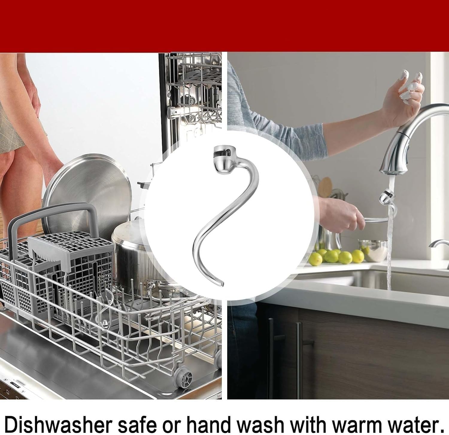 Compatible For Kitchenaid 7 Quart Stand Mixer, Auxiliary Attachment Parts With Dough Hook Accessories