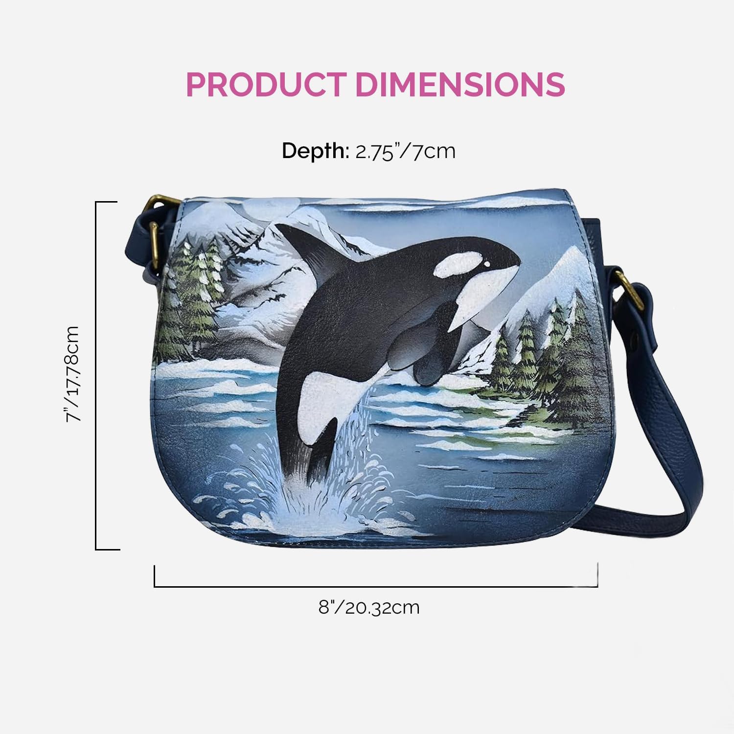 Anna by Anuschka Women's Crossbody Saddle Bag