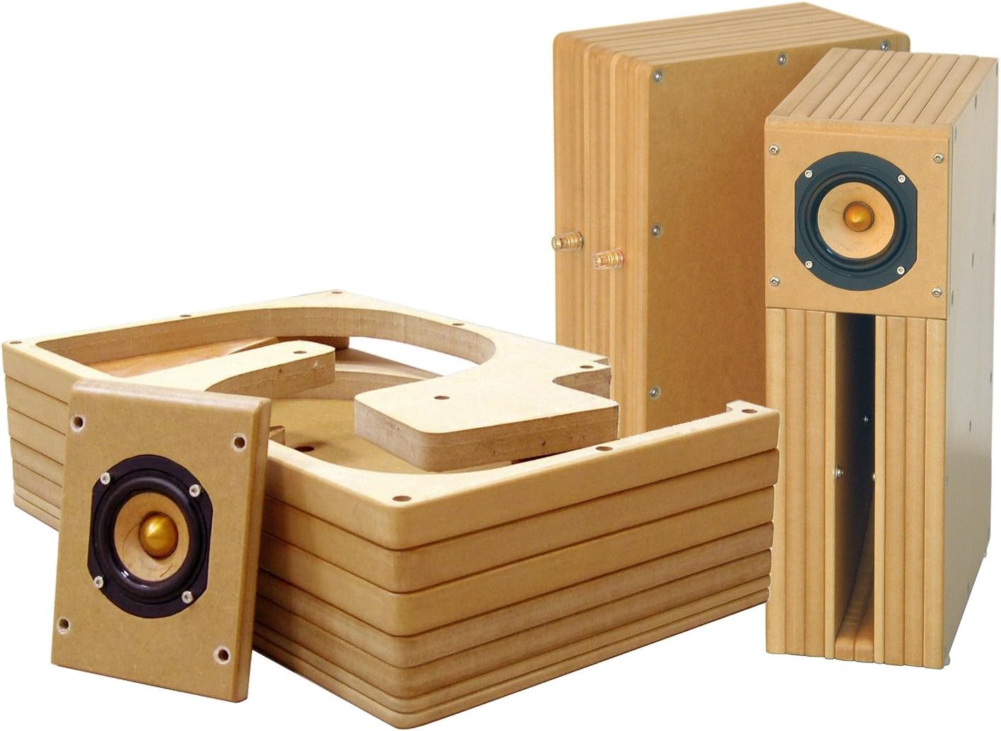 Tang Band TB Speaker D4-1 4” Back Horn Full Range - Bookshelf Speaker - DIY Kits- Pair