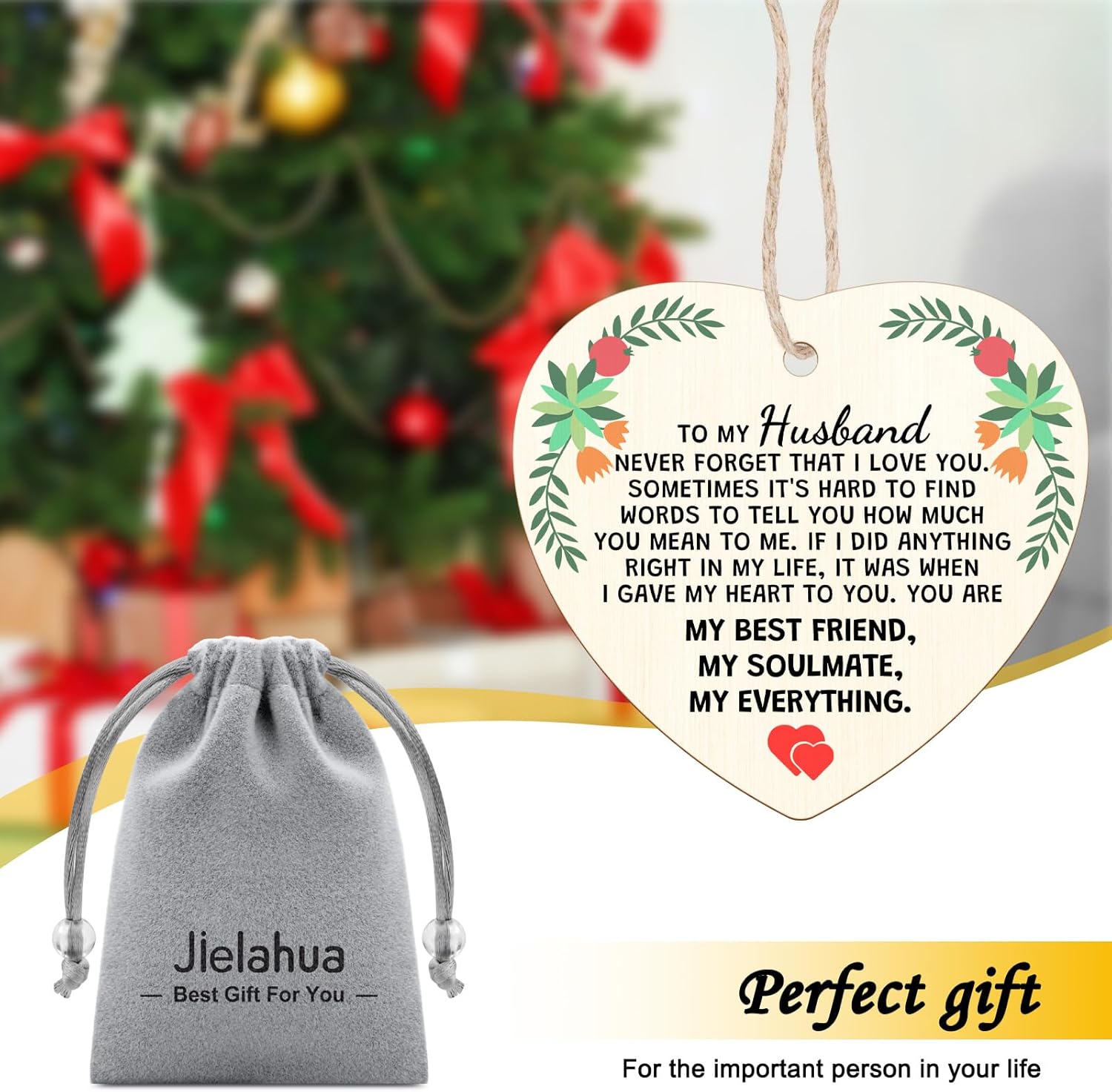 Husband Christmas Ornament Husbands Gifts from Wife Anniversary Wedding Gifts for Husband Romantic Birthday Gift Anniversary Keepsake for Men from Wife Husbands Ornament for Christmas Tree - Image 7