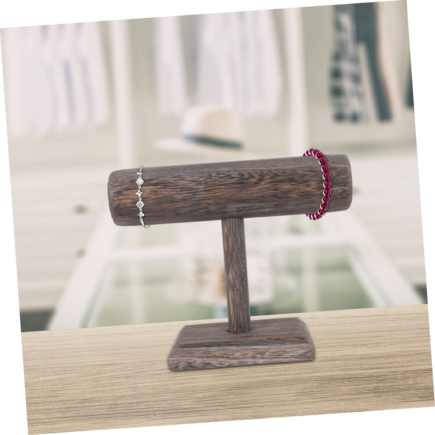 KOMBIUDA 2 Stck. Massiver Holz Schmuckständer für Armbänder und Vintage Schmuckhalter mit Elegantem Design für Zuhause und Geschäfte