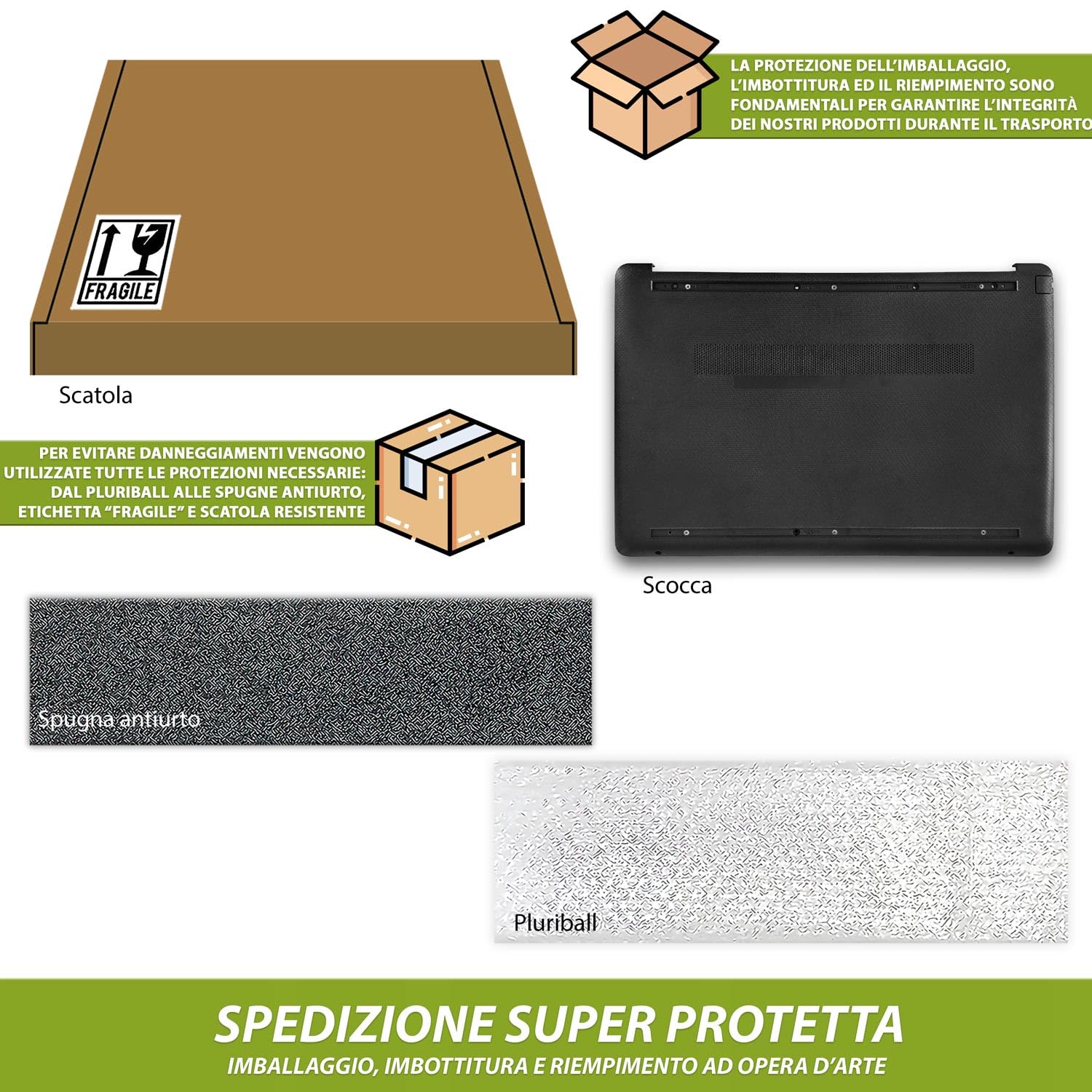 new net - Scocca Inferiore Cover Bottom Case Chassis Compatibile con HP 250 G8, 250 G9, 255 G8, 255 G9, 256 G8, 256 G9 [Colore Das Dark Ash Silver (Argento Cenere Scuro) - ABS]