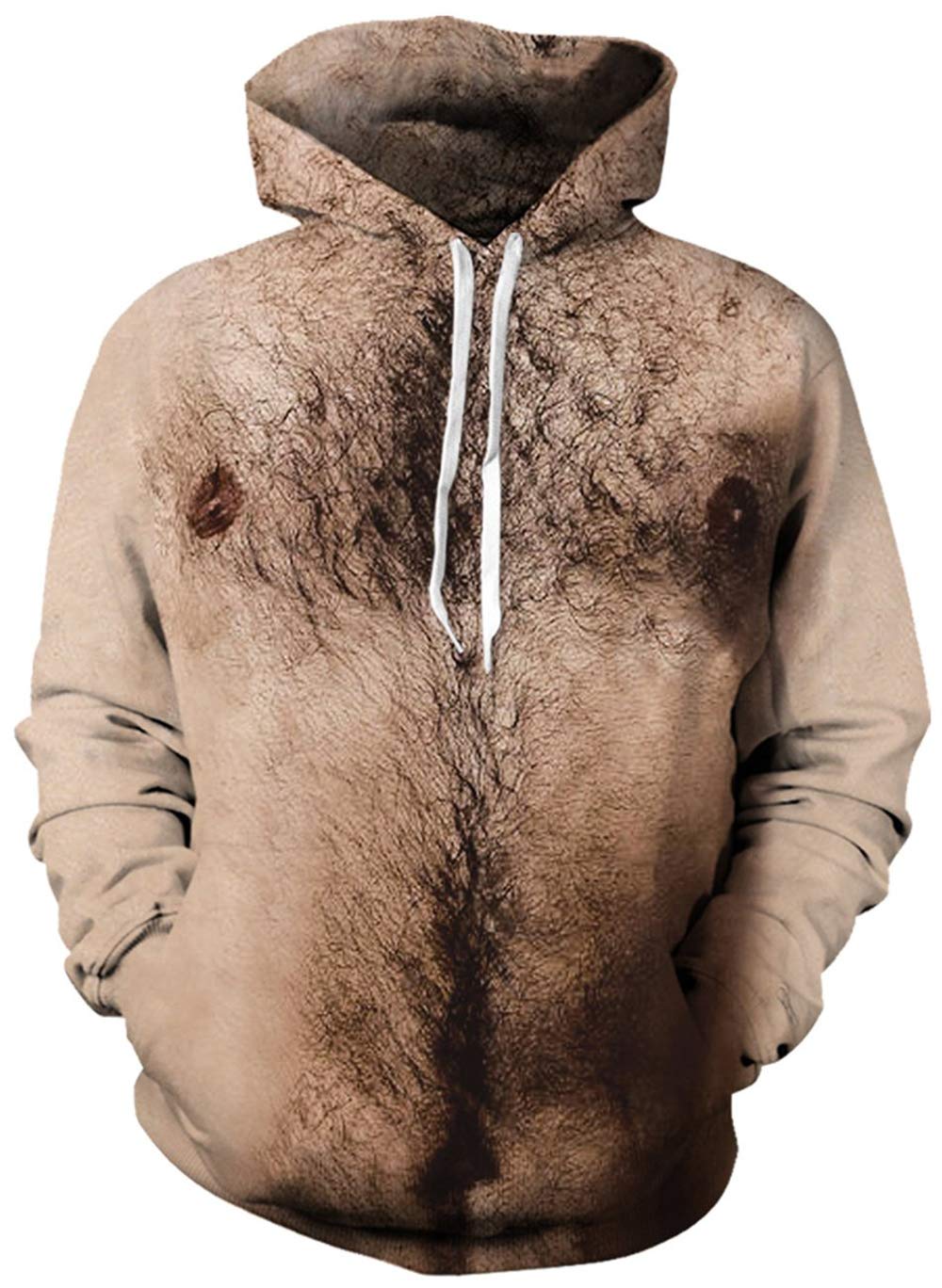 AhegaoUnisex Novelty Hoodies 3D Printed Graphics Fleece Pockets Pullover Sweatshirts for Christmas Halloween