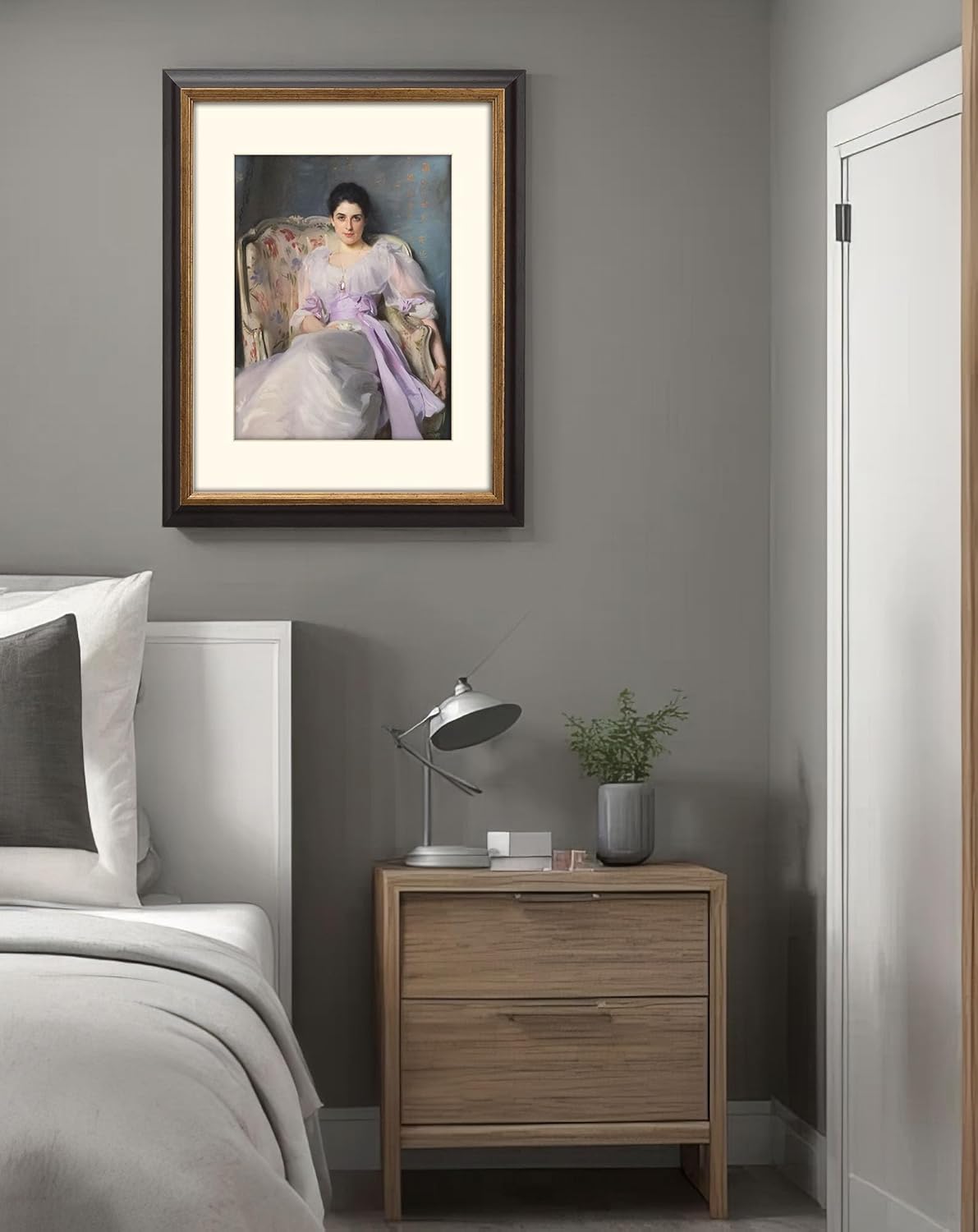 12x16 in 2 Pack Wood Mahogany and Antique Bronze 2 Tone Vintage Retro Picture Frame, With Mat 9x12 inches, Real Wood Classic Profile, Plexiglass Protection, Rustic Bronze Inner Border