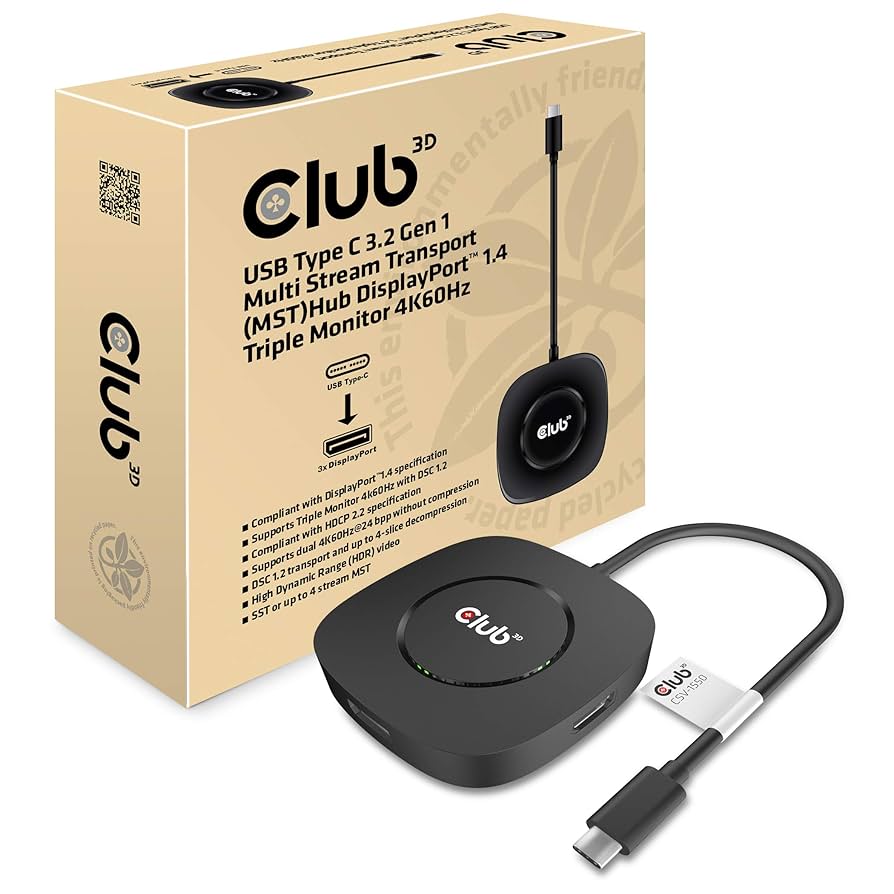 分配器・切替器 Club 3D USB 3.2 Gen1 Type C CSV-1564 Amazon