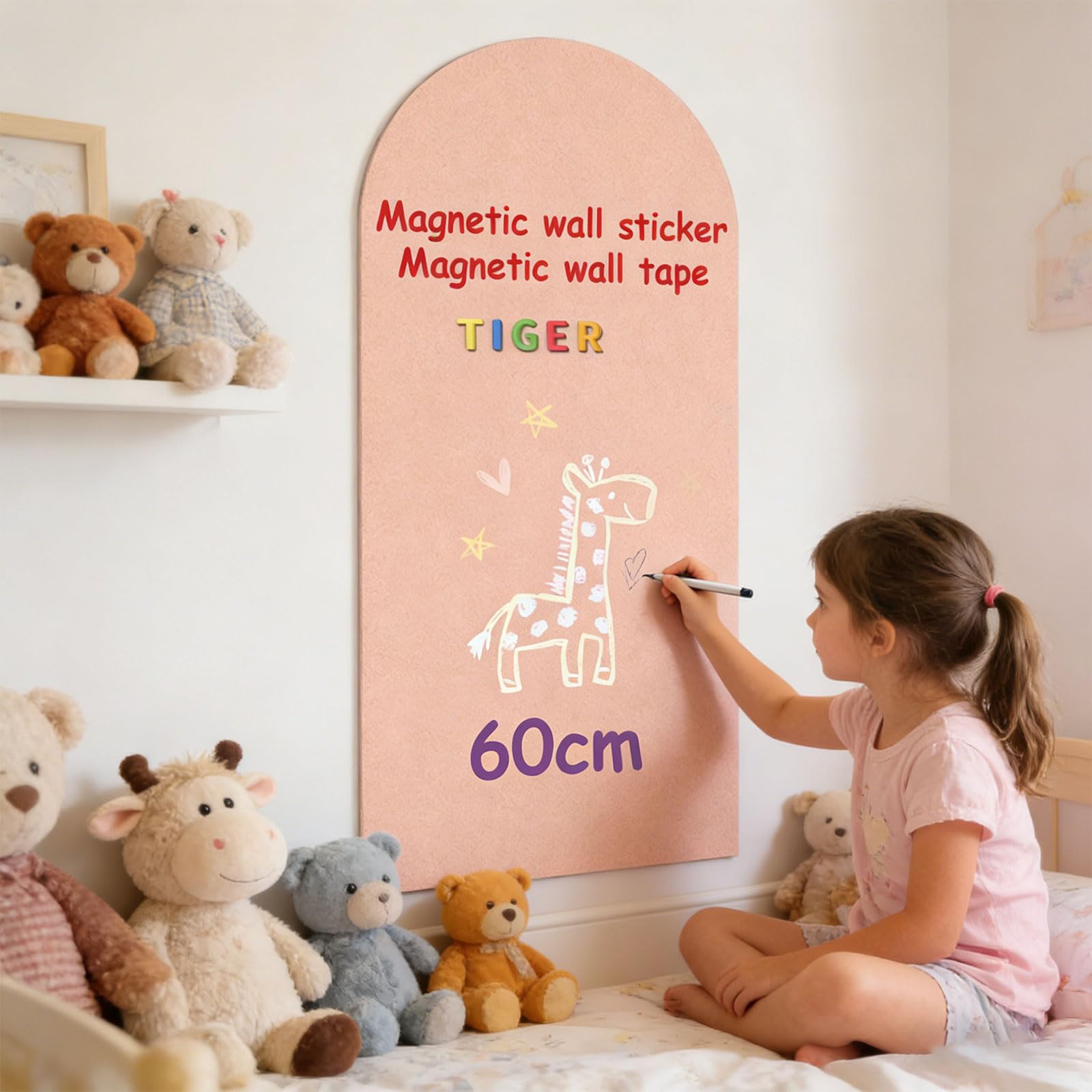 Calcomanía adhesiva para pared, pizarra magnética borrable, tablero de dibujo para niños, para educación en hogar, pegatina de tablero de escritura reciclable