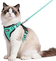 Vista 32 de rabbitgoo Cat Harness and Leash for Walking, Escape Proof Soft Adjustable Vest Harnesses for Cats, Easy Control Breathable Reflective Strips Jacket