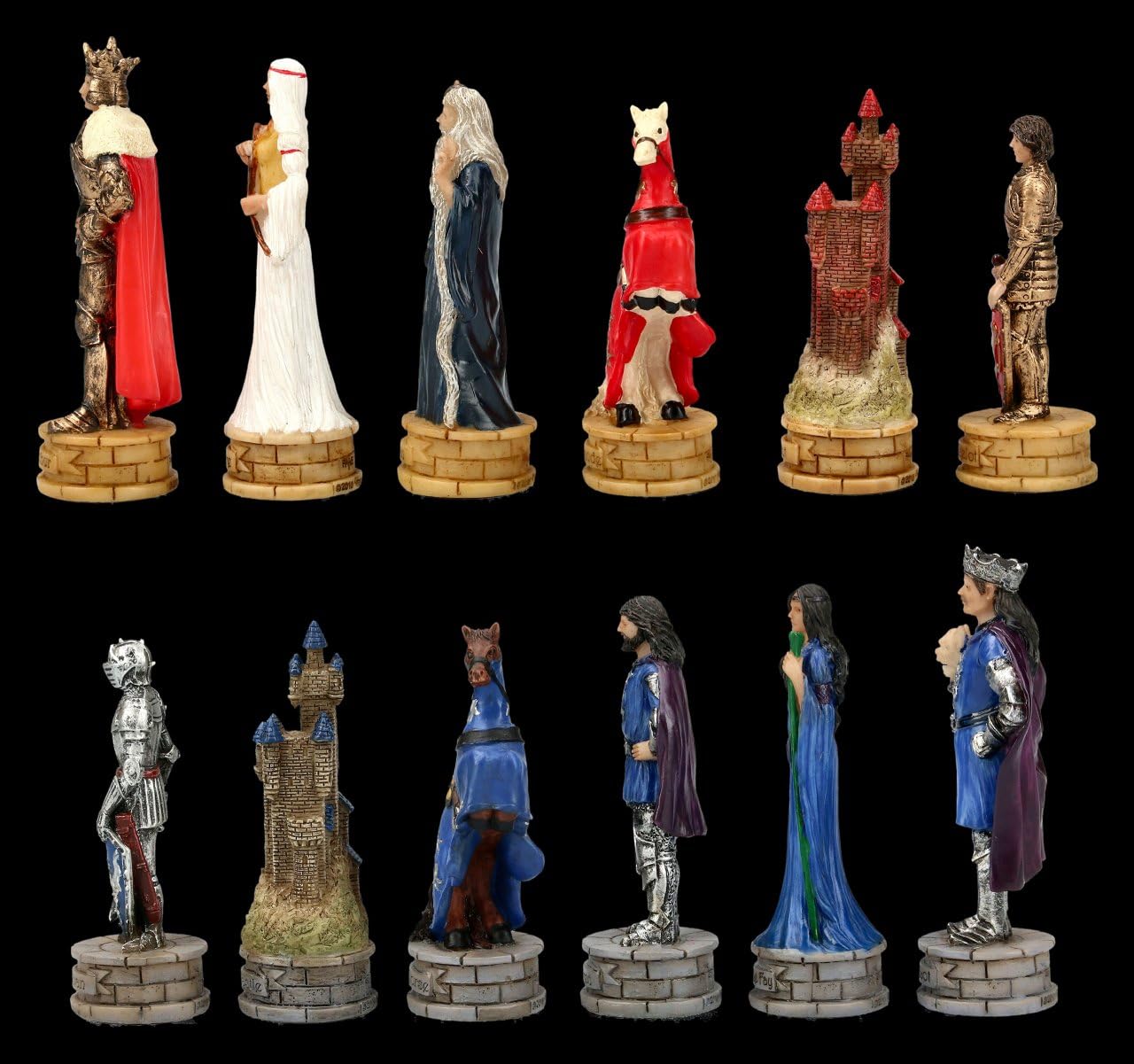 Veronese - Juego de 32 figuras de ajedrez (rey Arturo y Merlín