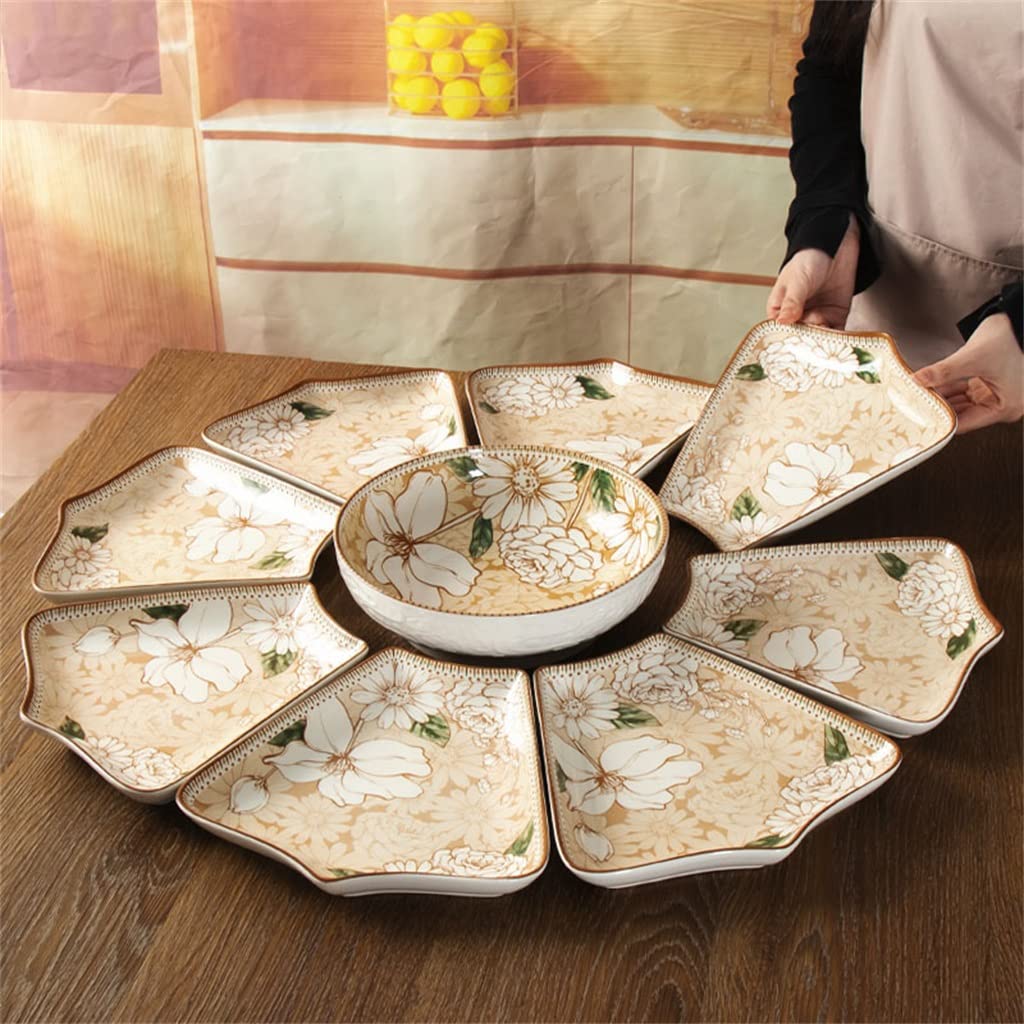 Amazon.co.jp: plate 円卓、扇形皿、食器、合わせ皿、セット、家庭用