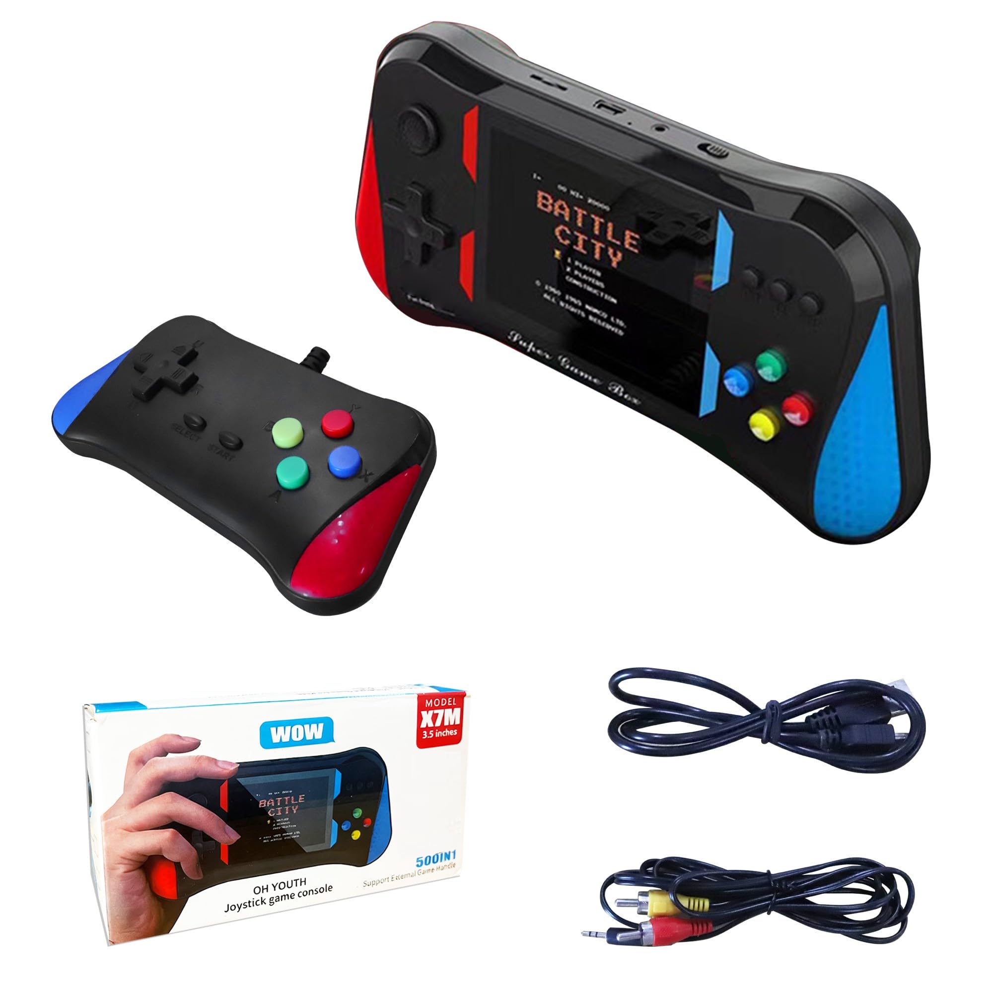 Gioco portatile per bambini, 500 videogiochi retrò precaricati, lettore TV portatile per videogiochi, lettore portatile da gioco batteria ricaricabile schermo LCD da 3,5 pollici Mini arcade giocattolo