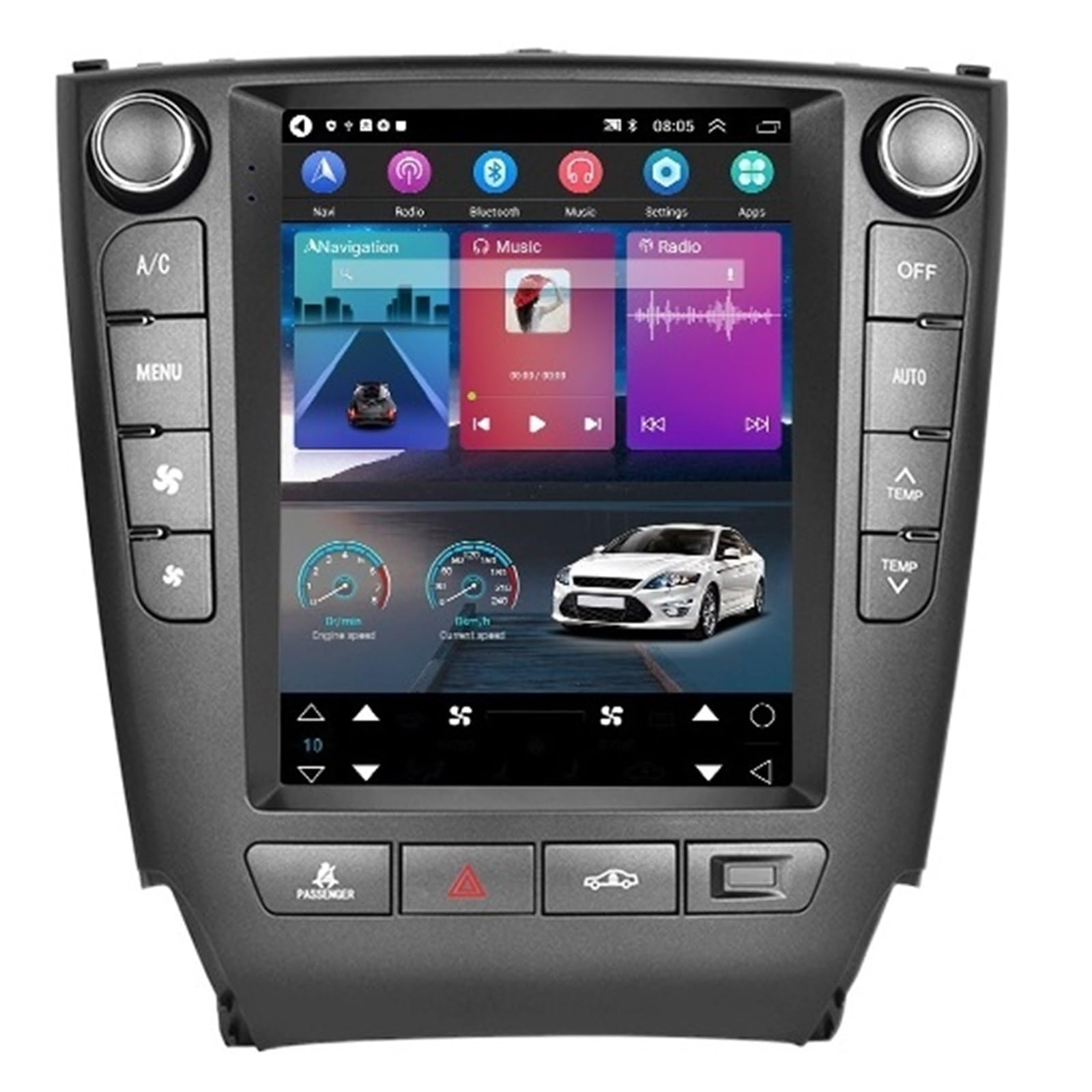 Radio Samochodowe Multimedialny Odtwarzacz Wideo Nawigacja Stereo GPS łAtwa Instalacja(32G Carplay)