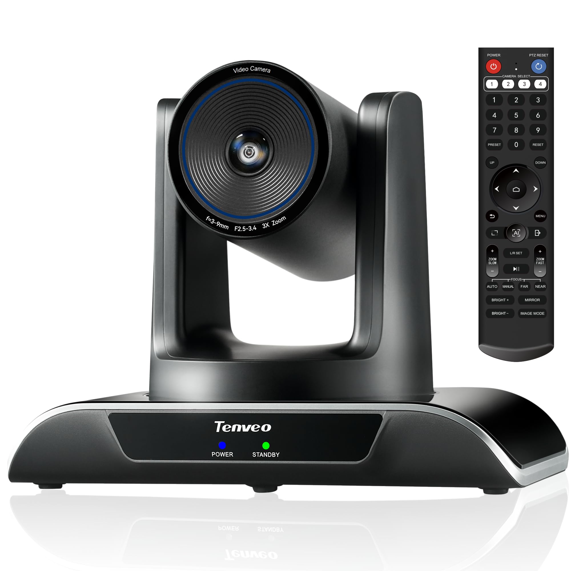 Tenveo AI Auto-Tracking PTZ Camera 3X Optical + 4X Digital Zoom, USB3.0/HDMI/RS232, 93° Wide-Angle for Video Conferencing, Business Meetings, Live Streaming, Church, Worship, Zoom, Teams, OBS-image-7