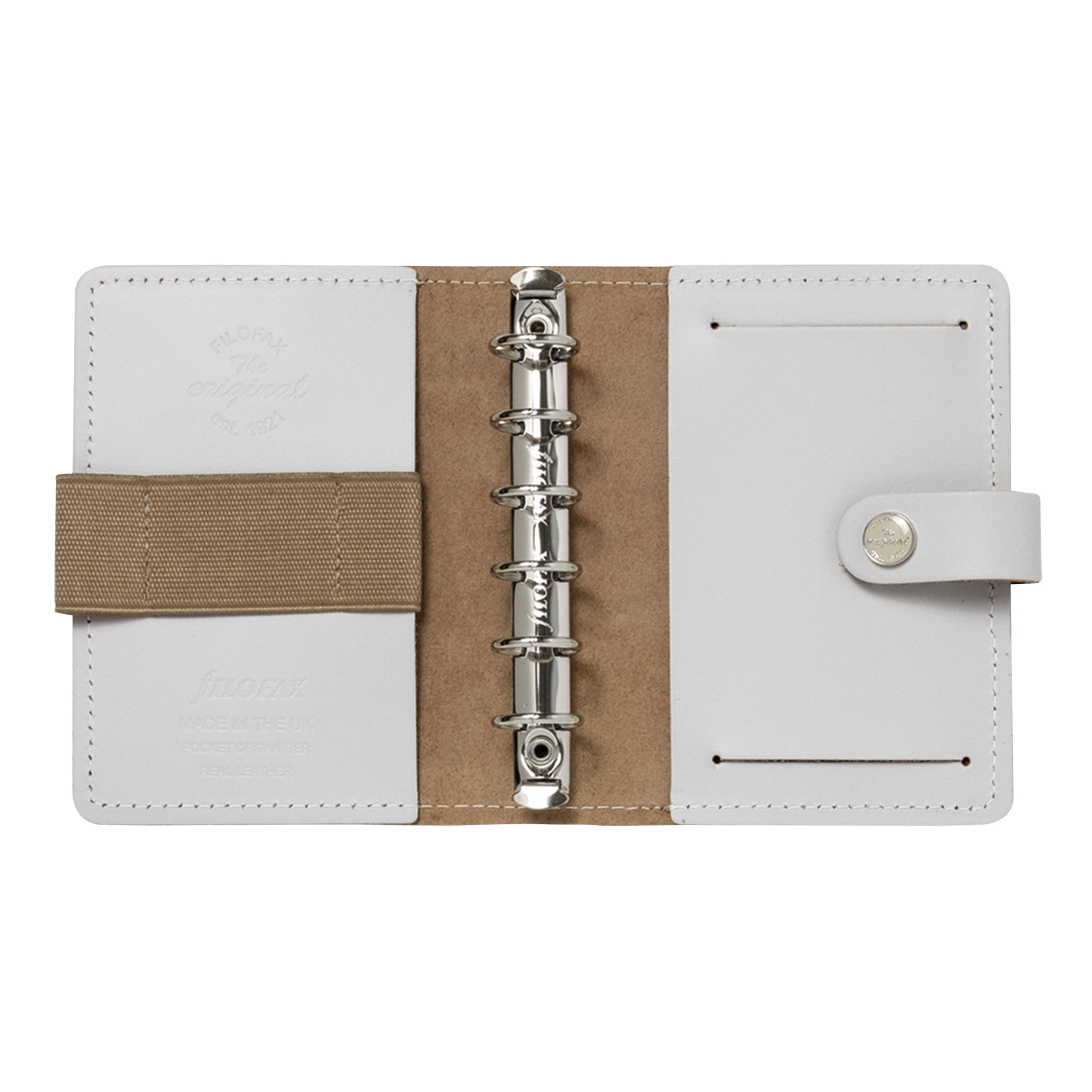 Filofax The Original Organizer, formato tascabile, pietra - pelle, sei anelli, visualizzazione settimanale, multilingue (C022625)