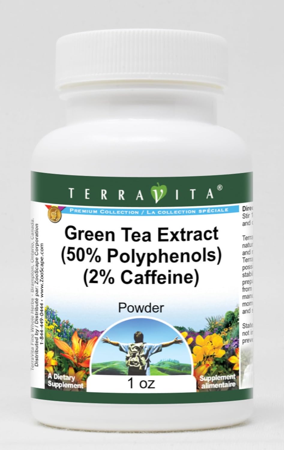 Green Tea Extract (50% Polyphenols) (2% Caffeine) Powder (1 oz, ZIN: 514484) - 3 Pack