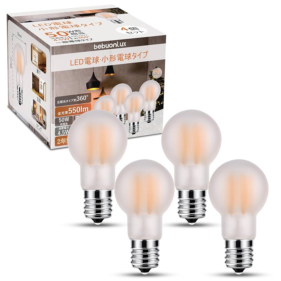 Amazon.co.jp : LED電球 E17口金 50W形相当 電球色 小形電球 広