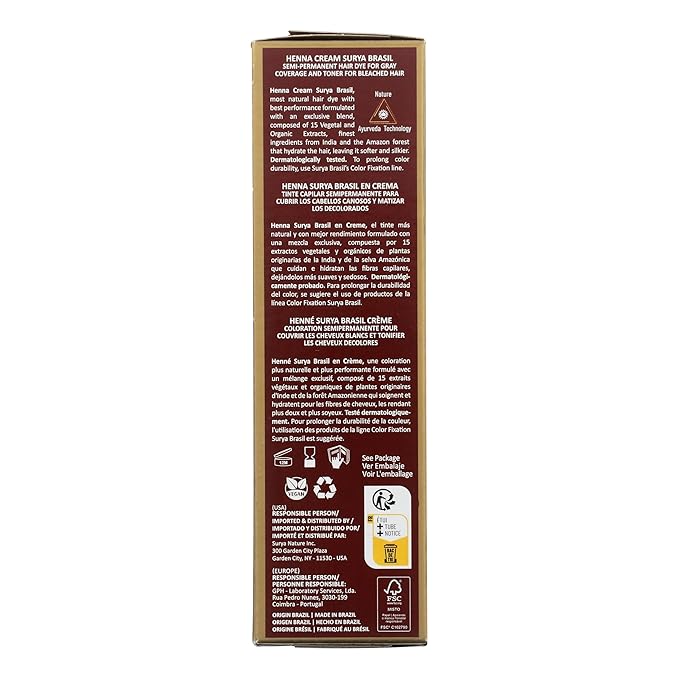 Crema Henna Surya Brasil Golden Brown - Ingredientes Naturales miniatura 3