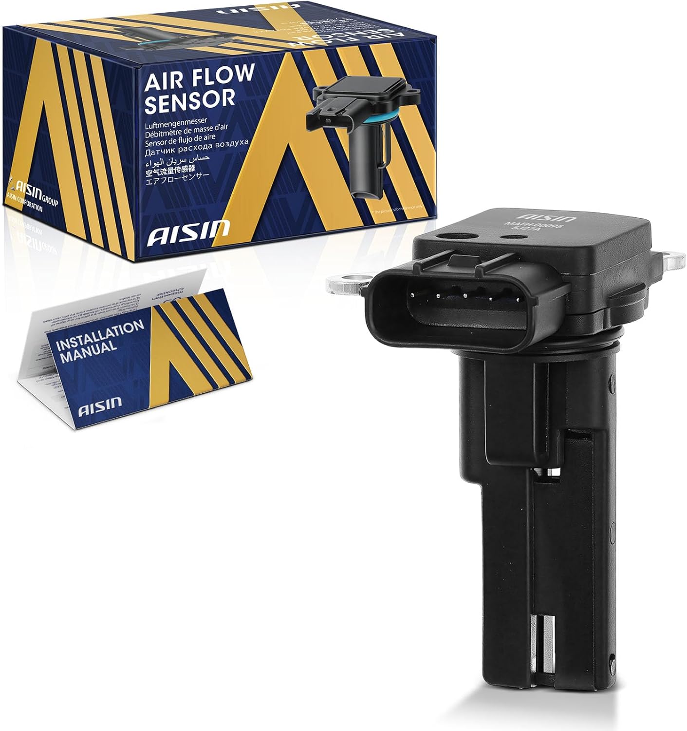 AISIN AFTERMARKET MAFH-00095 Mass Air Flow (MAF) Sensor - Compatible with Honda Civic 2006-2011 2.0L, CR-V 2007-2009 2.4L, Element 2007-2011 2.4L, Acura CSX 2006-2011 2.0L - with 5 Pins