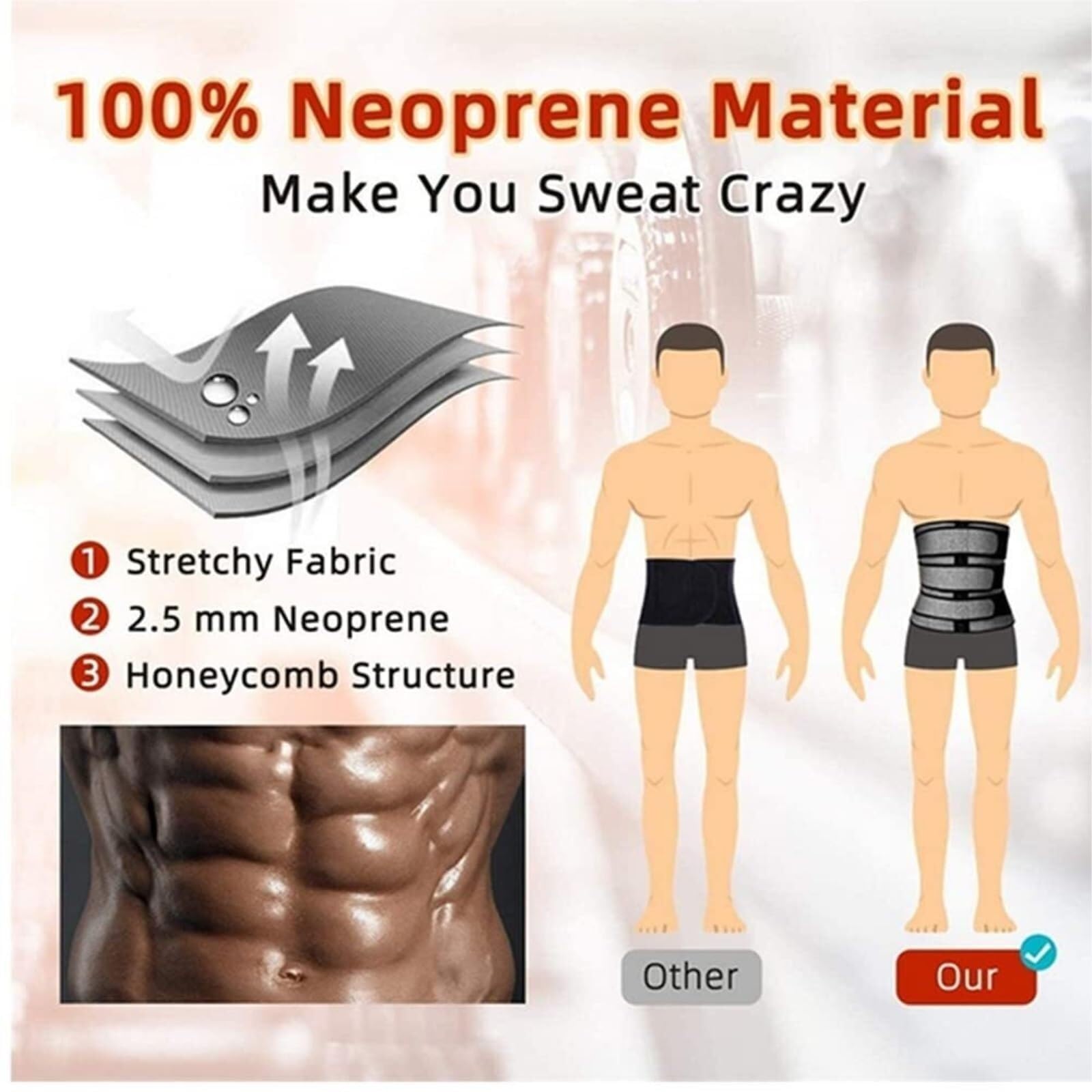 Faja lumbar, cinturón lumbar, cinturón adelgazante para el control del abdomen, de neopreno, moldeador para el cuerpo, moldeador para el vientre y faja lumbar para deporte