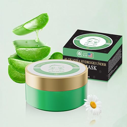 Miniatura 6 de Máscaras de ojos de aloe vera, 60 unidades, reducen los ojos hinchados y las ojeras, reafirman y mejoran la piel debajo de los ojos, extractos