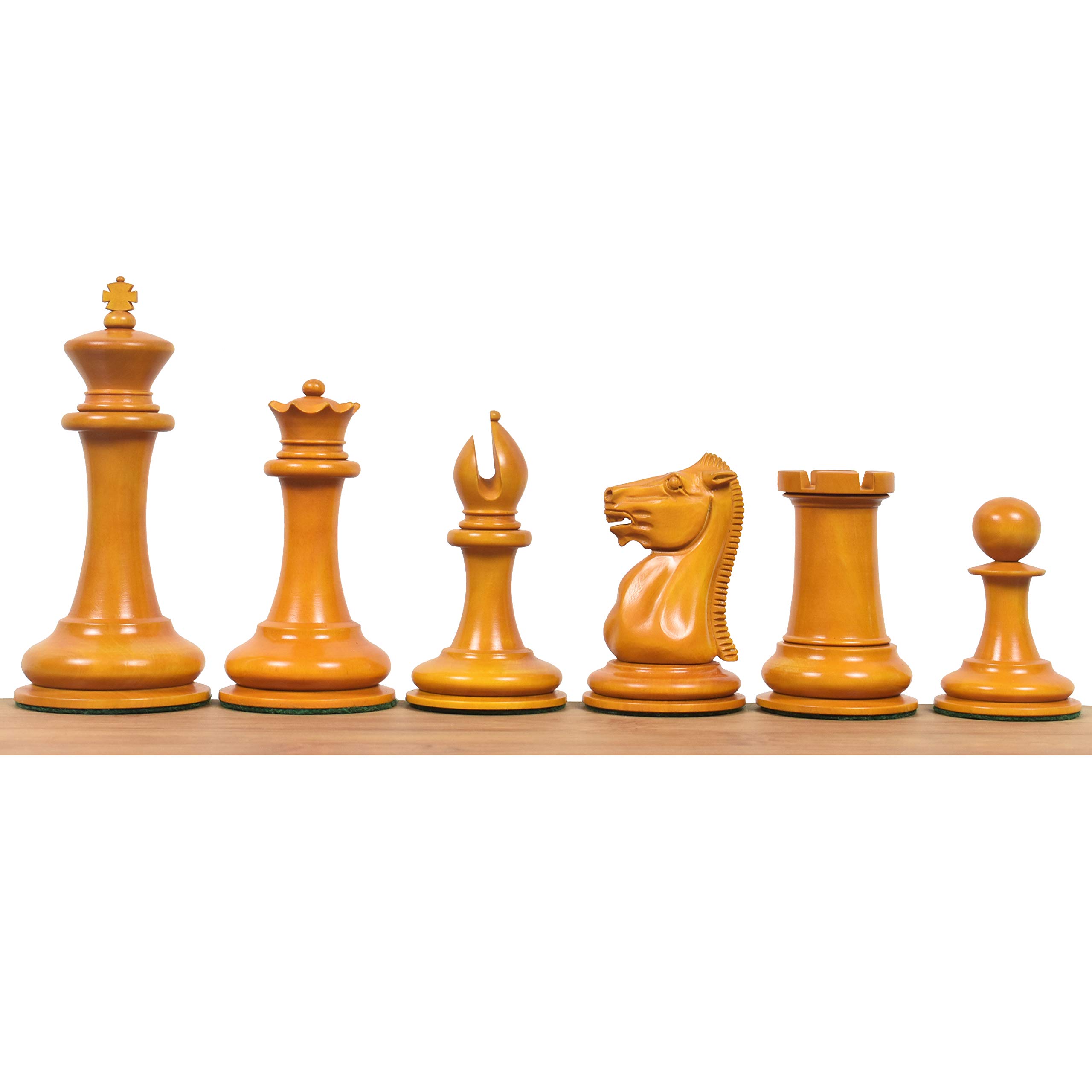 Royal Chess Mall 1849-50 Leuchars Cook Staunton Schachfiguren - Natürliches Ebenholz - 4,5" - 2 Spieler - Ab 96 Monaten - Sammlerausgabe