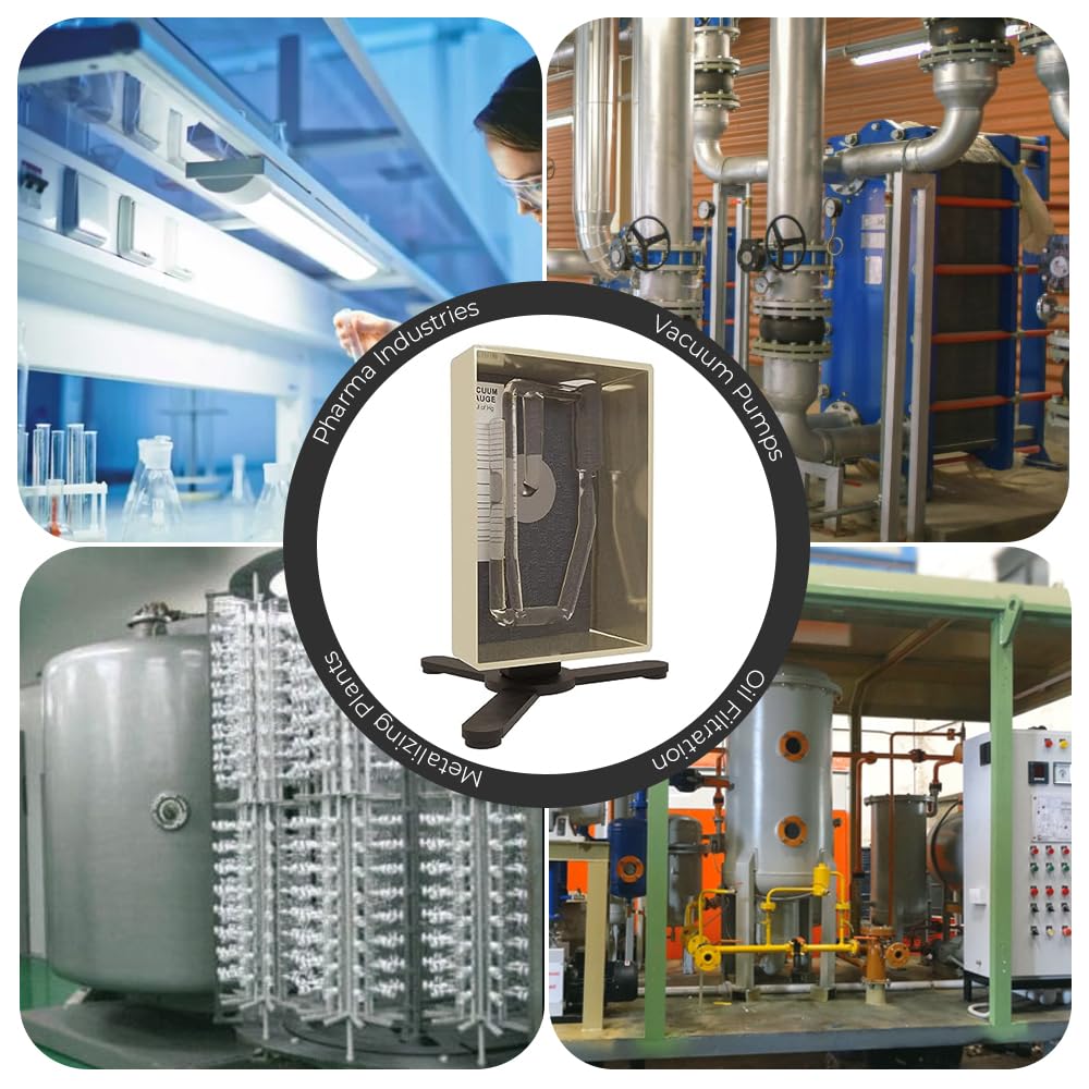 Manometro Mcleod con manometro Mcleod analogico senza mercurio (intervallo: da 10 a 0,01 mm Hg) per pompe per vuoto, eiettori per vuoto, industrie farmaceutiche Modello: IK-MCG-01