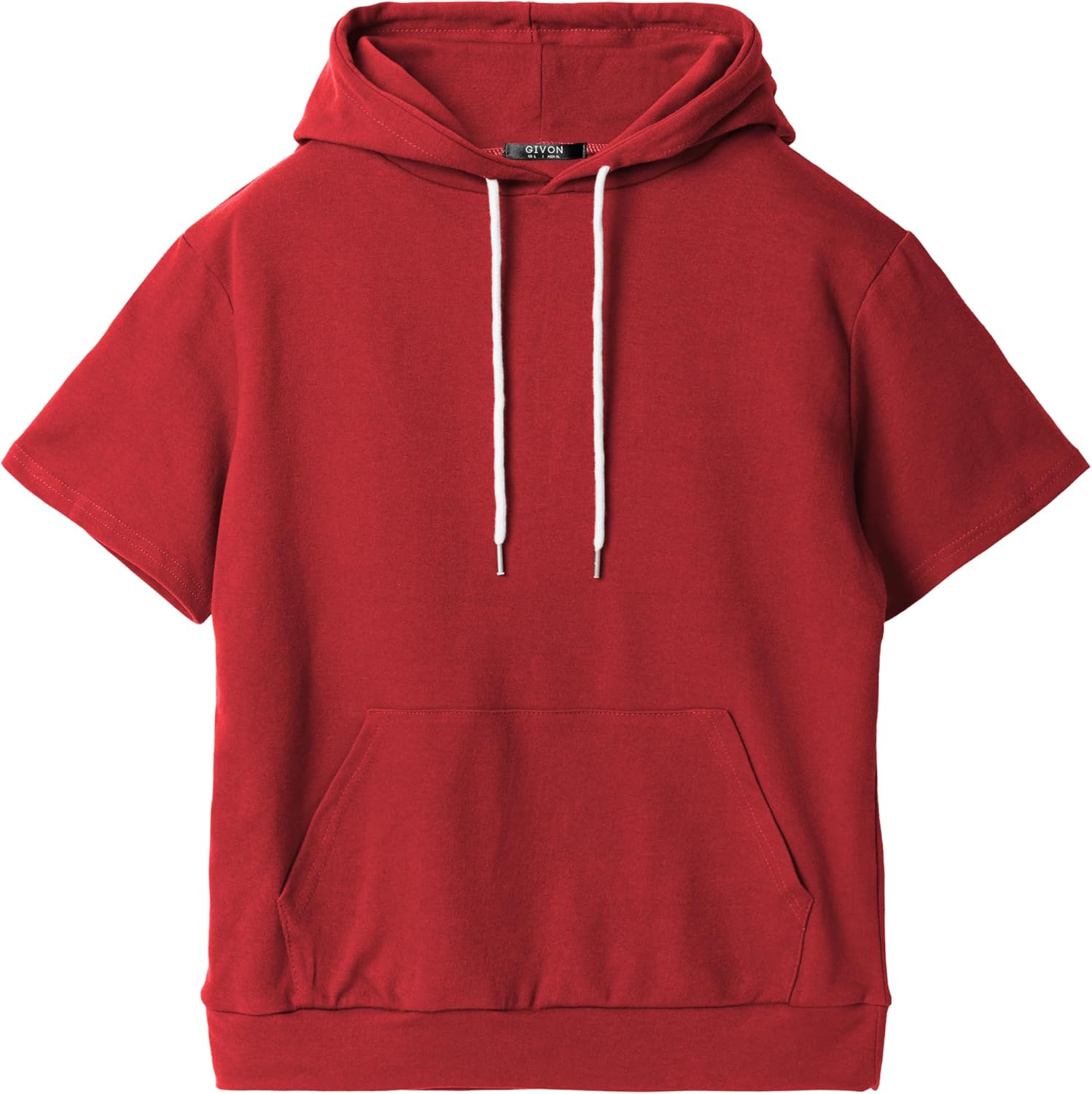 GIVON Women's Comfortable Short Sleeve Hoodie Pullover Hooded Sweatshirt with Kangaroo Pocket - Image 7