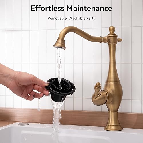 Miniatura 9 de Gevi Cafetera de una sola porción, compatible con cápsulas y café molido, depósito de agua extraíble de 40 onzas, 5 tamaños de preparación