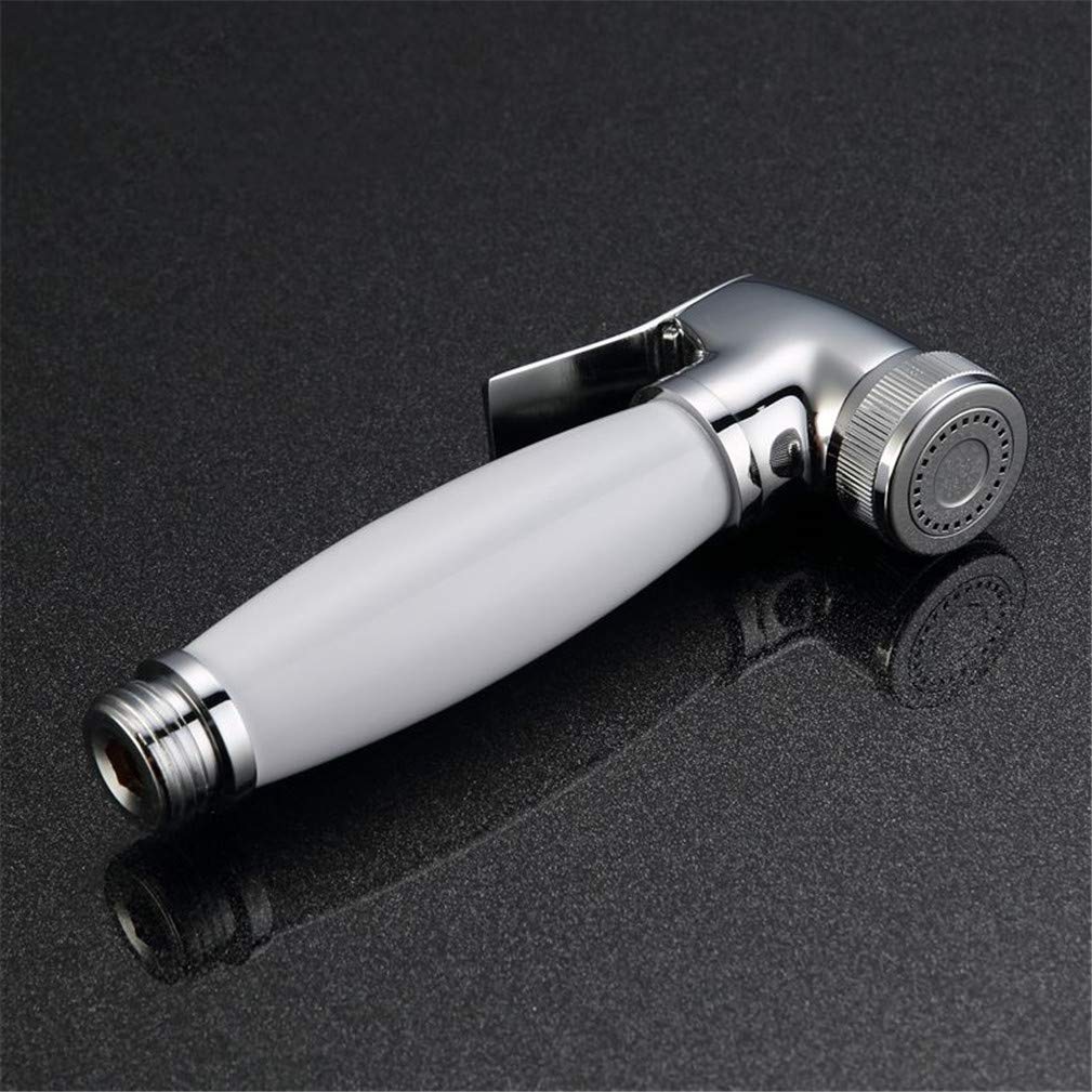 UZSYLE Toilet Bidet Sprayer Solid Brass Sprayer Shower Bathroom Douche Hand Held Shattaf Shower Head White Chrome Polishing Muslim Shower Bidet