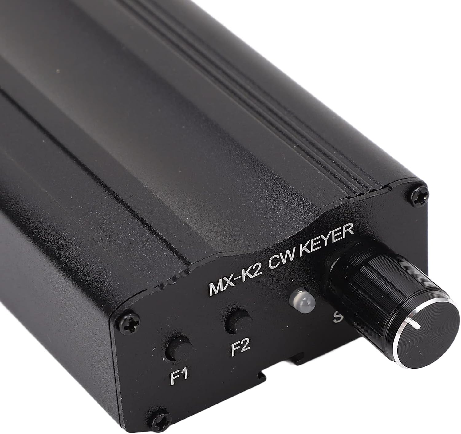 lateral view of the keyer showing KEY and TRANSCEIVER ports