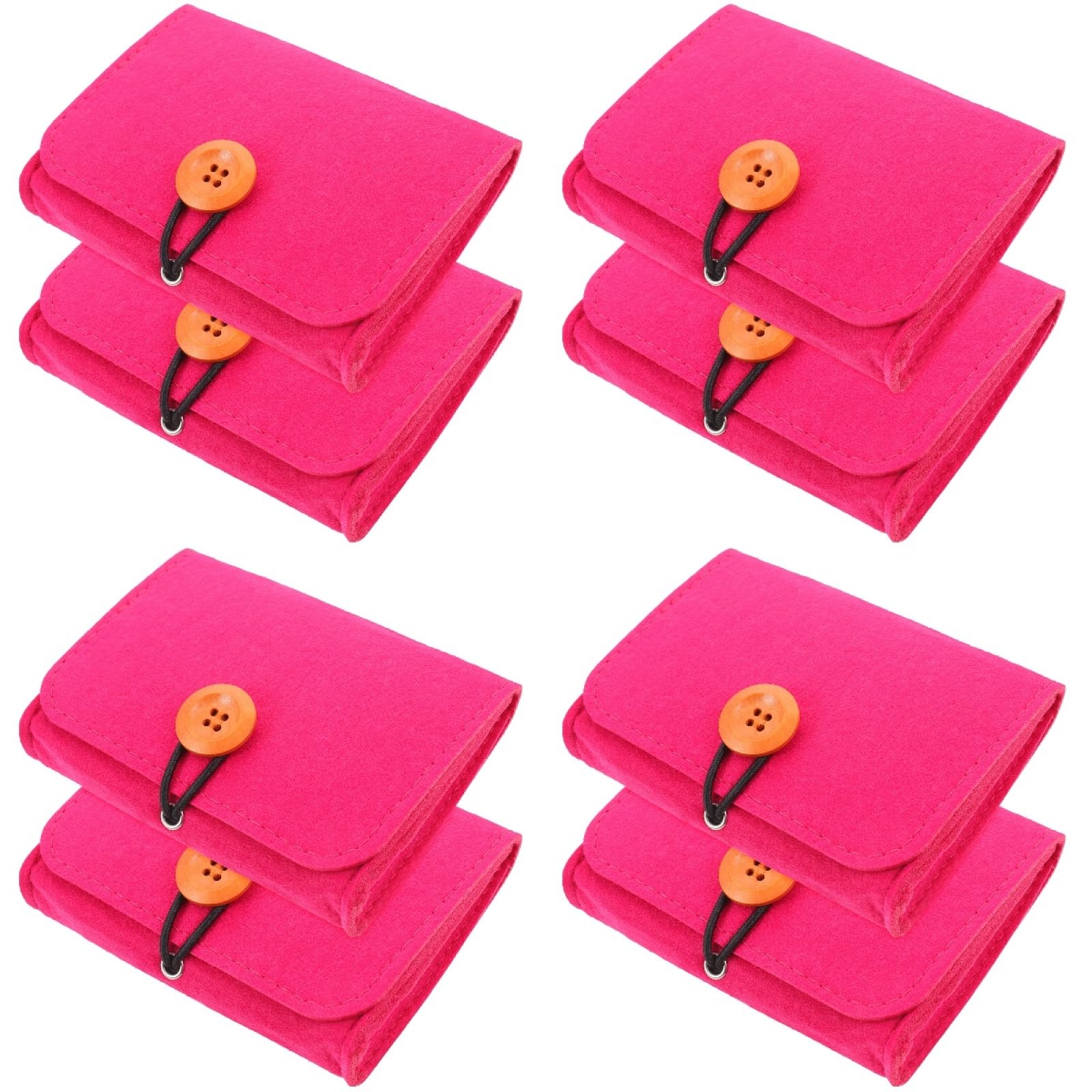 FOMIYES 4sets Essential Oil Storage Bag Essential Oil Case Holder Portable Aromatherapy Bottles Pouch for Women 2pcs*4