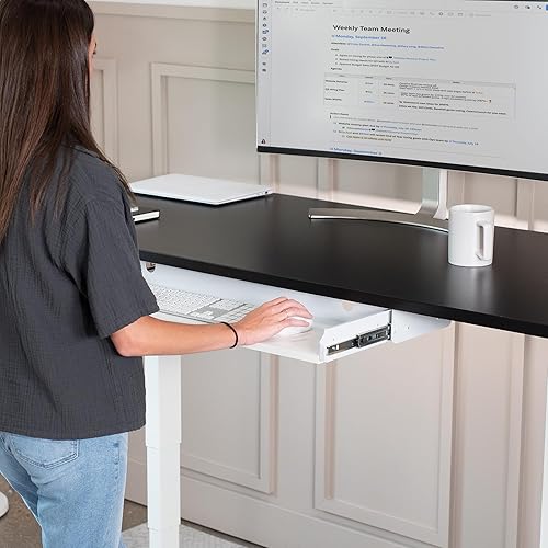 Miniatura 8 de VIVO DESK-DR33-W - Organizador grande de cajones de almacenamiento para debajo del escritorio de 33 pulgadas, color blanco