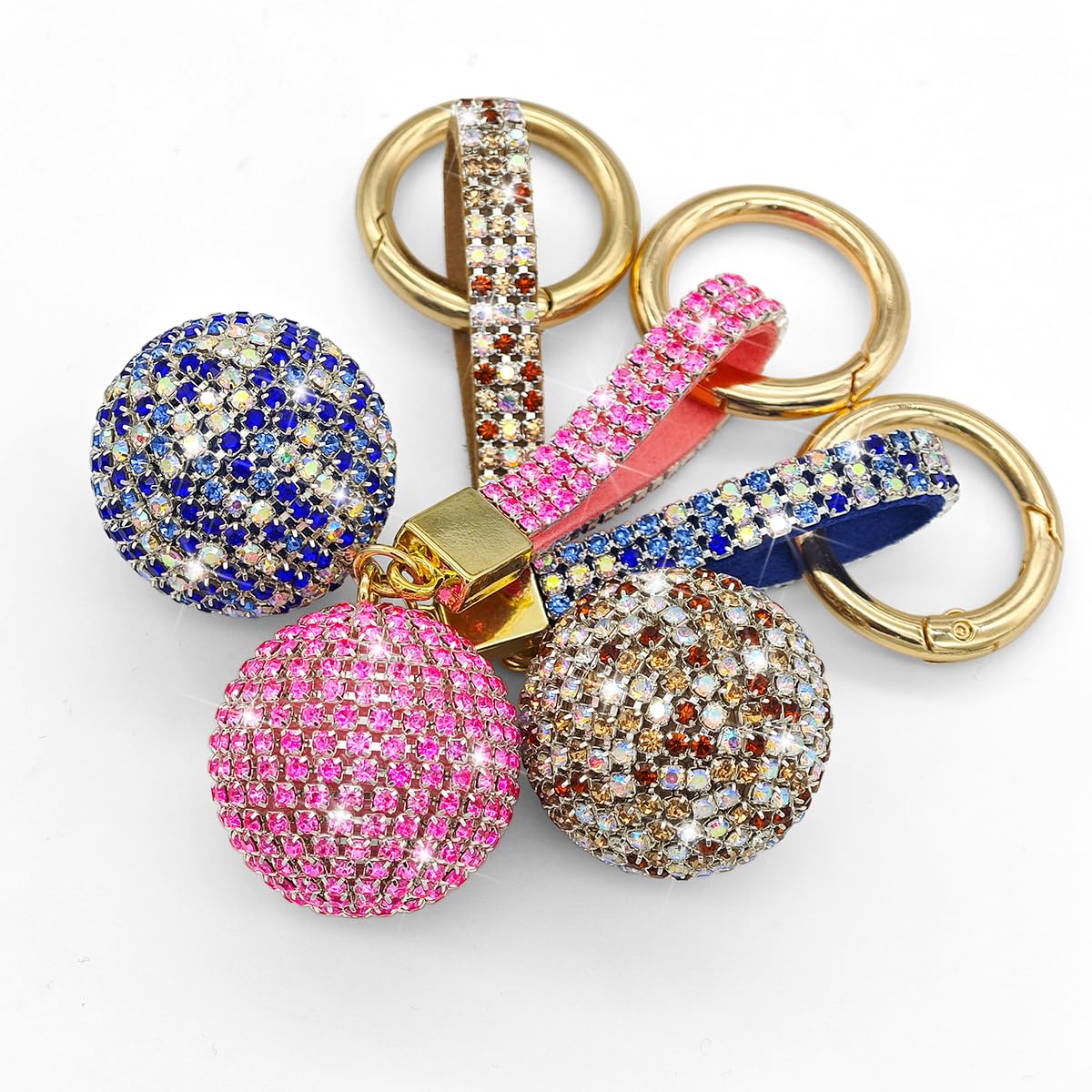 Portachiavi Auto Con Fiocco In Pelle E Cristalli - Custodia Porta Chiavi Bling-bling Elegante E Protettiva