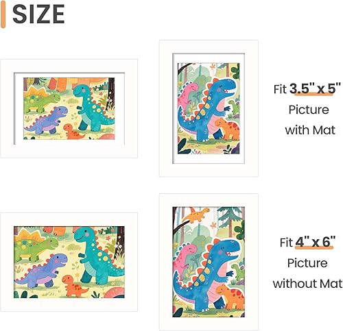Vista 687 de upsimples - Portarretratos de 8.5 x 11 pulgadas, para fotos de 6 x 8 pulgadas con paspartú o de 8.5 x 11 pulgadas sin paspartú, marcos de fotos